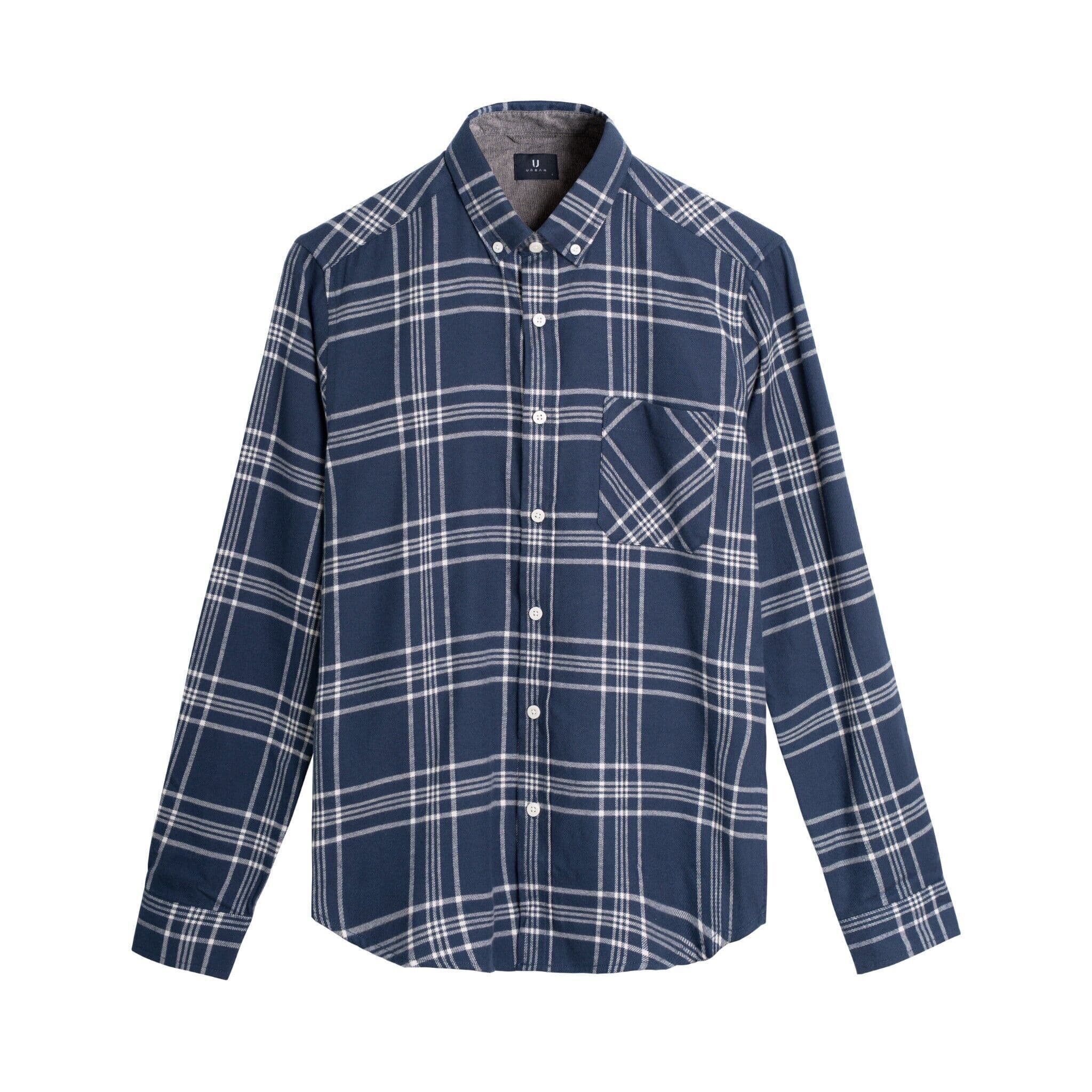 Áo Sơ Mi Dạ Dài Tay Kẻ Túi Ngực Urban 1299 - NO.9 - S