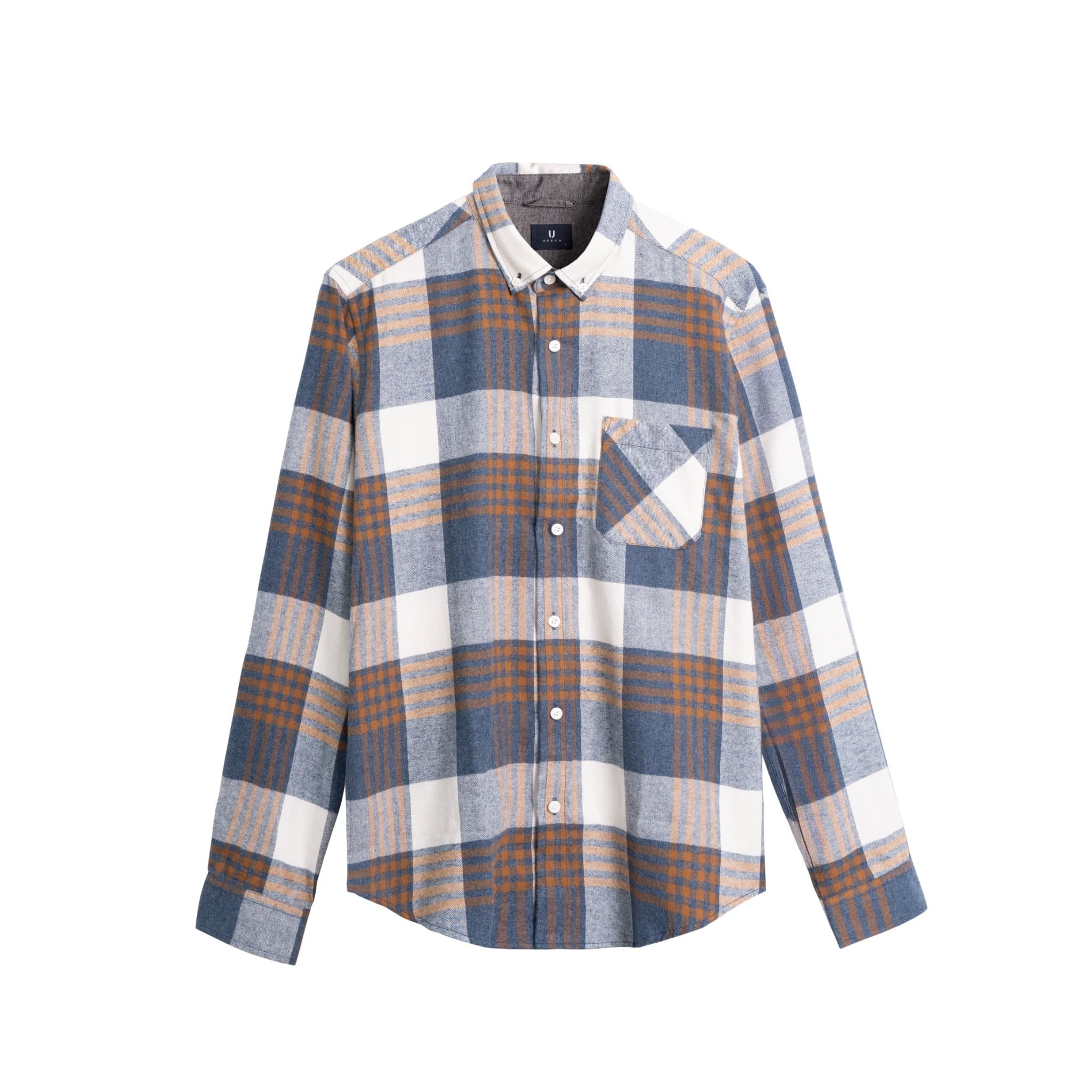 Áo Sơ Mi Dạ Dài Tay Kẻ Túi Ngực Urban 1299 - NO.8 - S