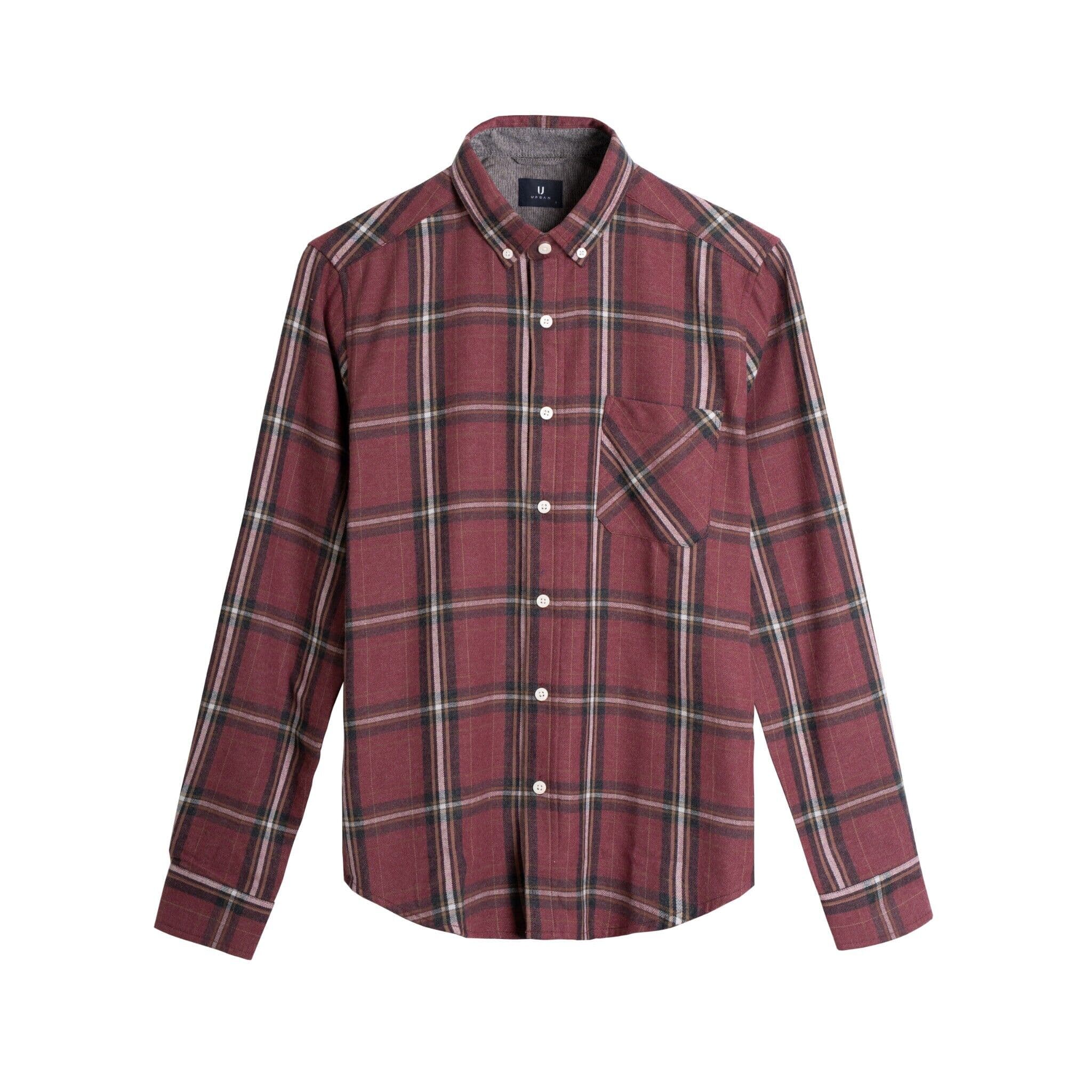 Áo Sơ Mi Dạ Dài Tay Kẻ Túi Ngực Urban 1299 - NO.10 - S