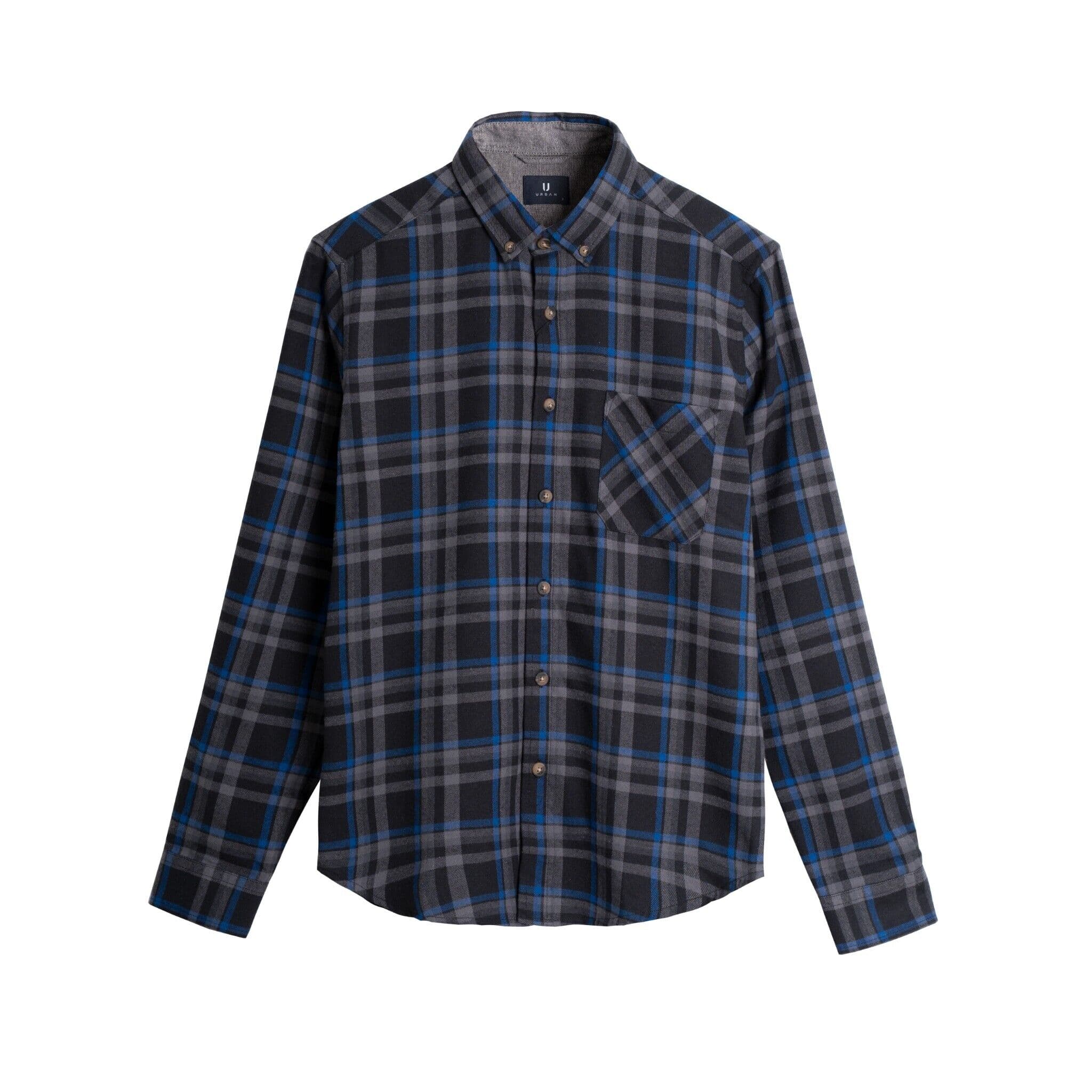 Áo Sơ Mi Dạ Dài Tay Kẻ Túi Ngực Urban 1299 - NO.11 - S