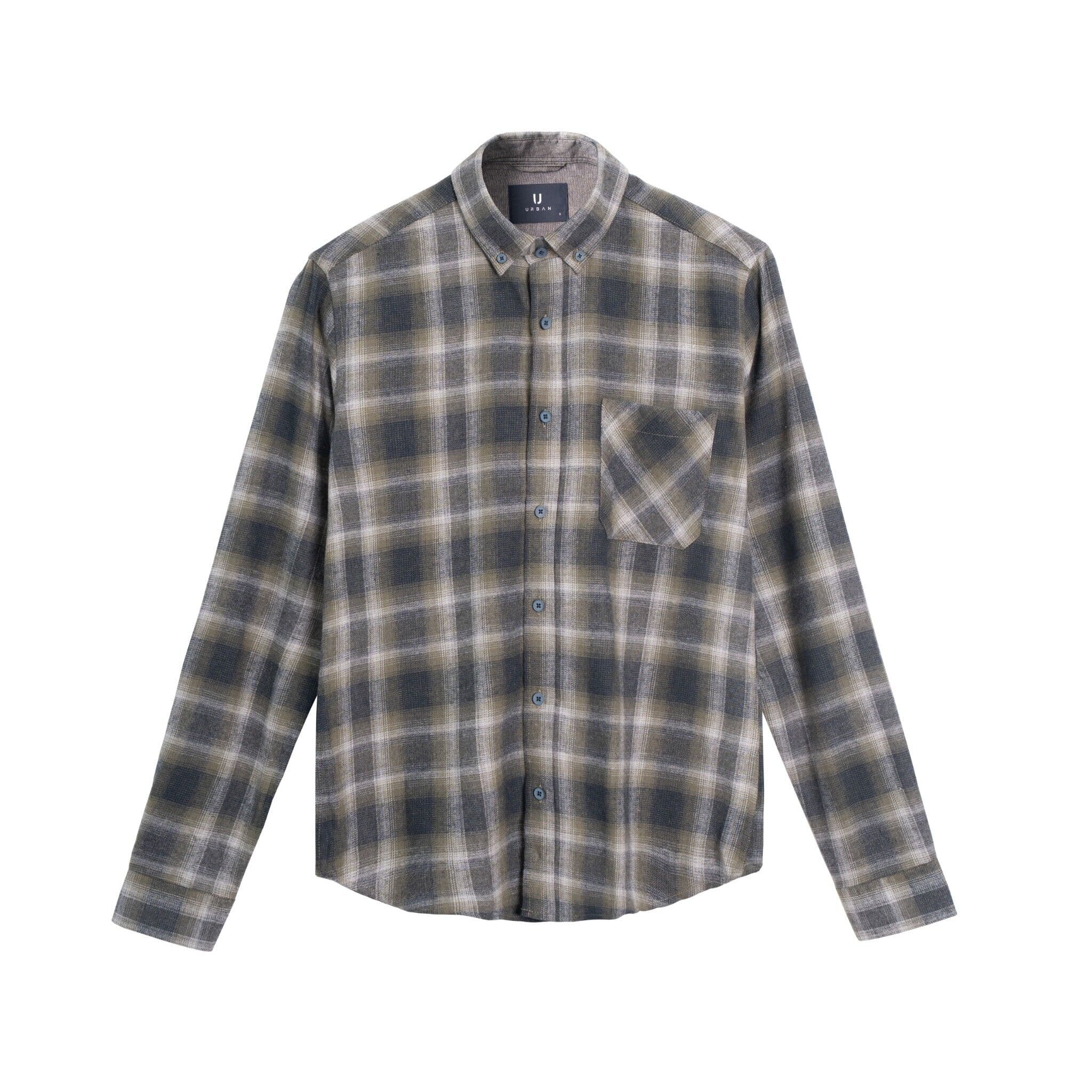 Áo Sơ Mi Dạ Dài Tay Kẻ Túi Ngực Urban 1299 - NO.12 - S