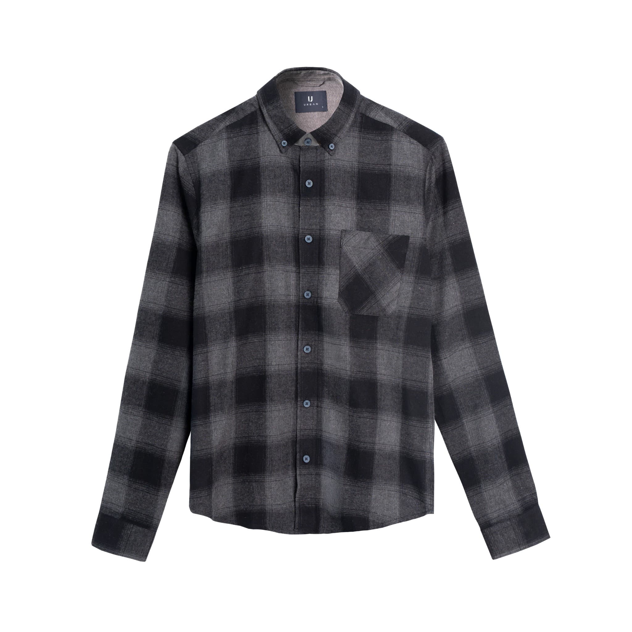 Áo Sơ Mi Dạ Dài Tay Kẻ Túi Ngực Urban 1299 - NO.14 - S