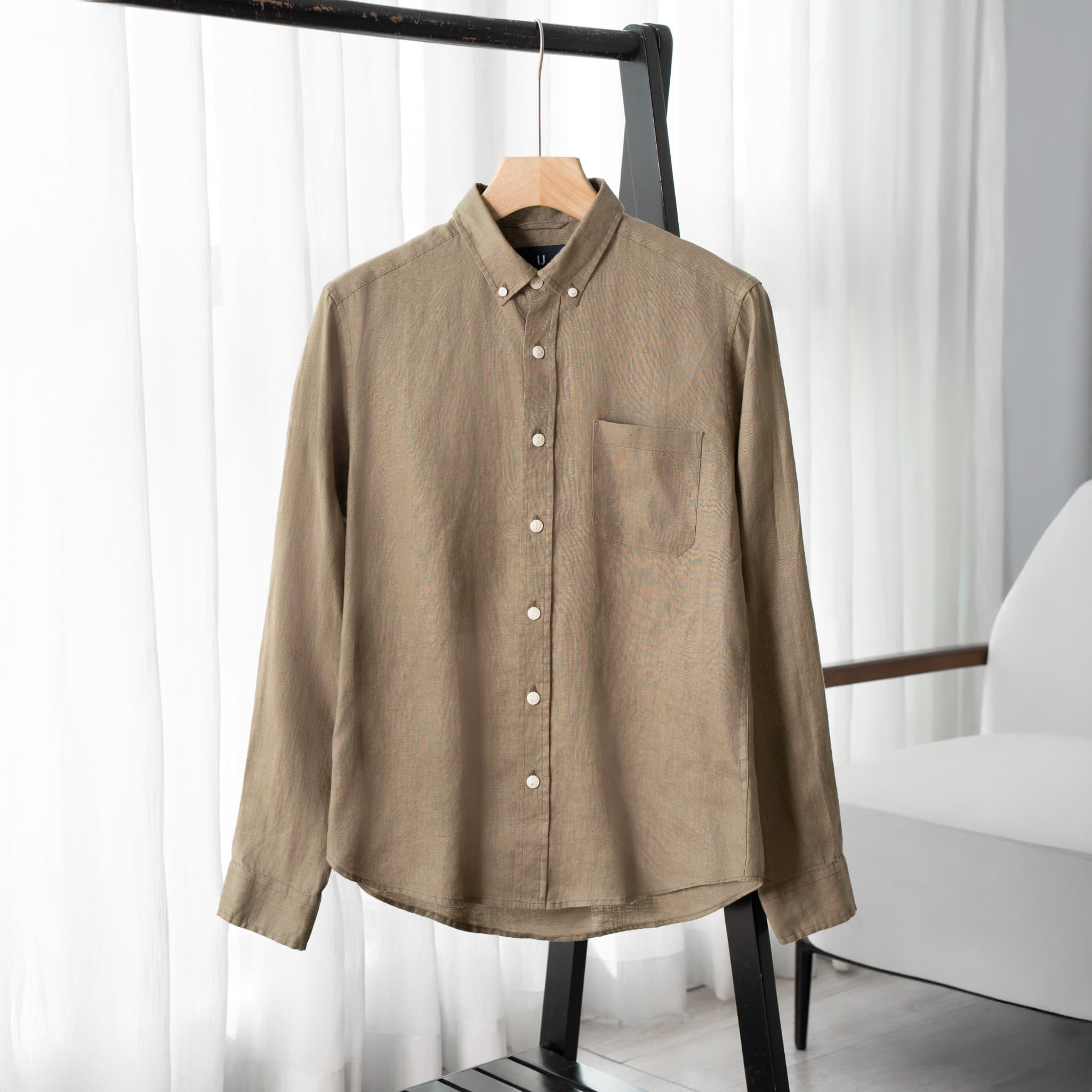 Áo Sơ Mi Kẻ Dài Tay Linen Urban 1023 - NO.9 - S