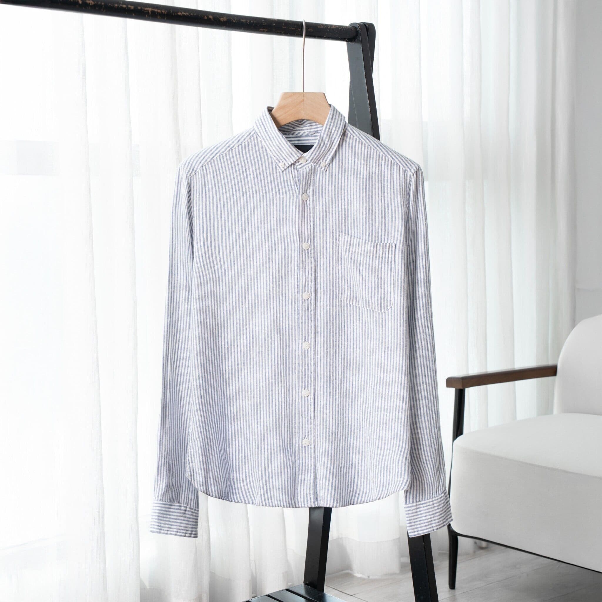 Áo Sơ Mi Kẻ Dài Tay Linen Urban 1023 - NO.4 - S