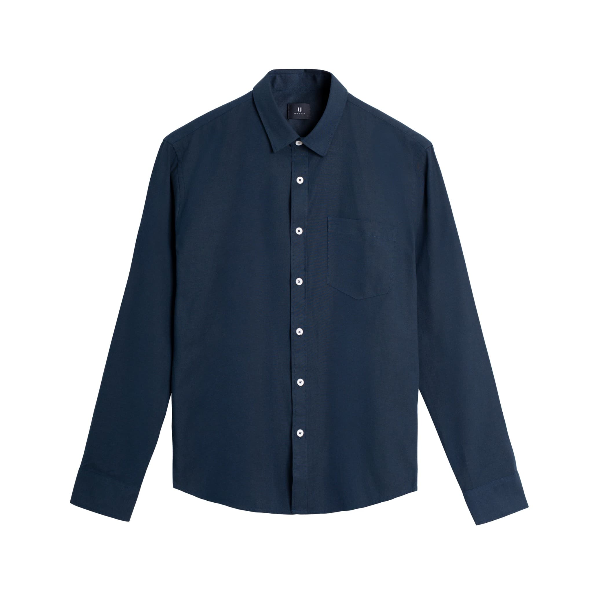 Áo Sơ Mi Oxford Dài Tay Túi Ngực Urban 1024 - Xanh than - S