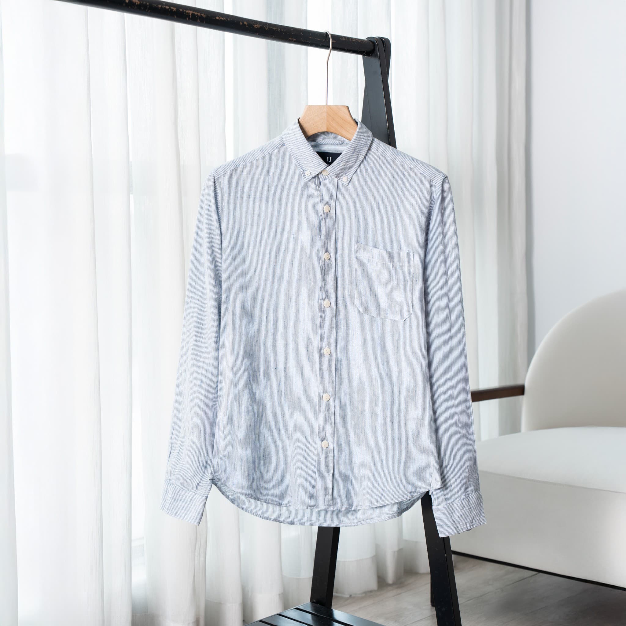 Áo Sơ Mi Kẻ Dài Tay Linen Urban 1023 - NO.6 - S