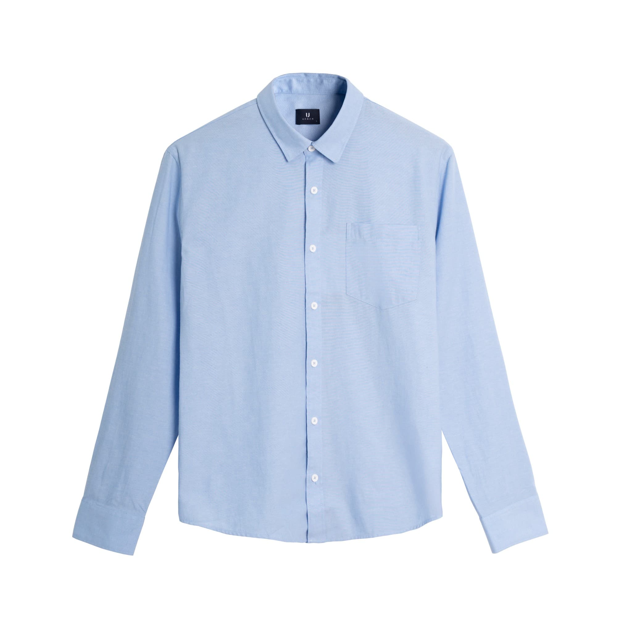 Áo Sơ Mi Oxford Dài Tay Túi Ngực Urban 1024 - Xanh nhạt - S