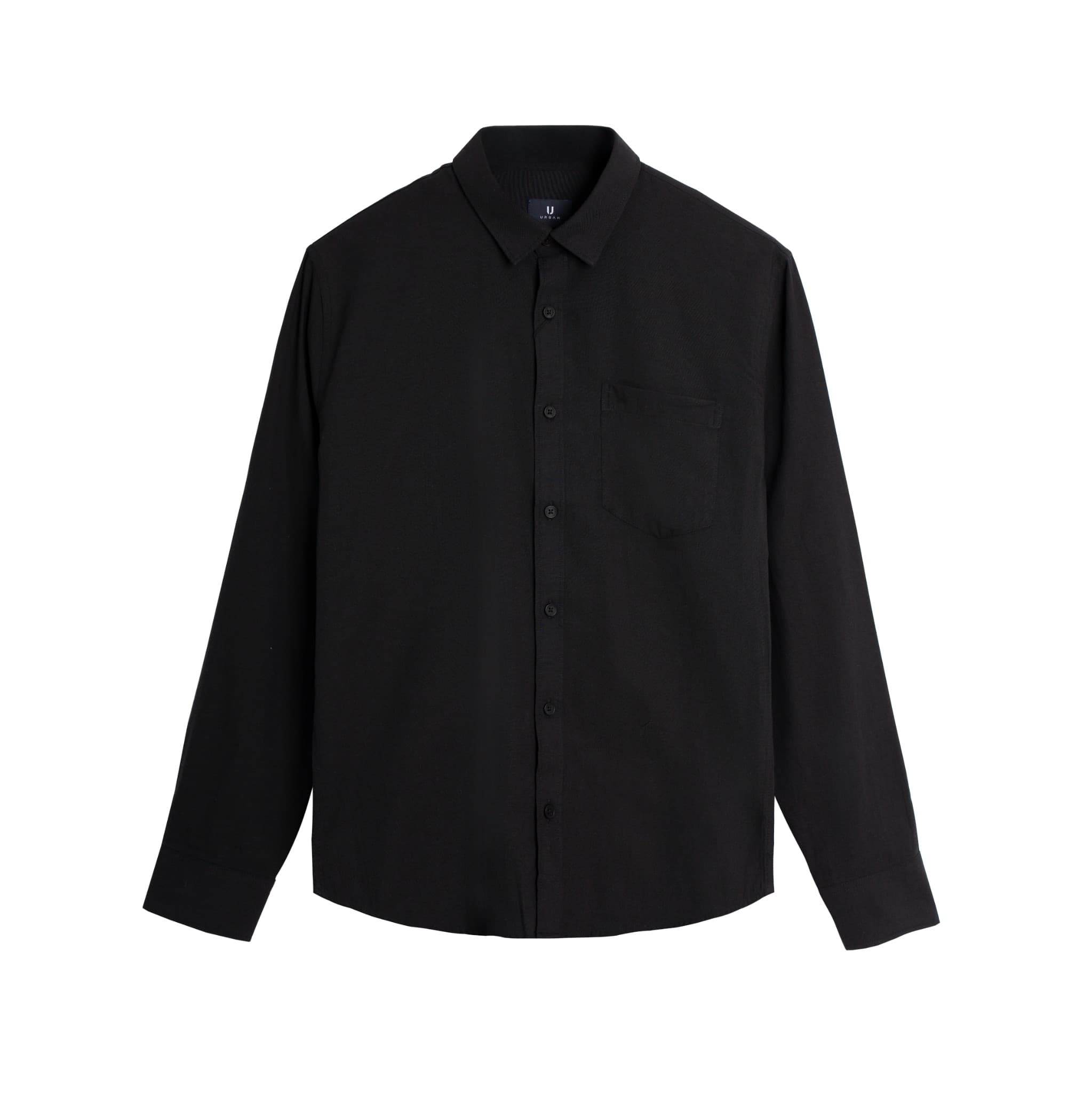 Áo Sơ Mi Oxford Dài Tay Túi Ngực Urban 1024 - Đen - S