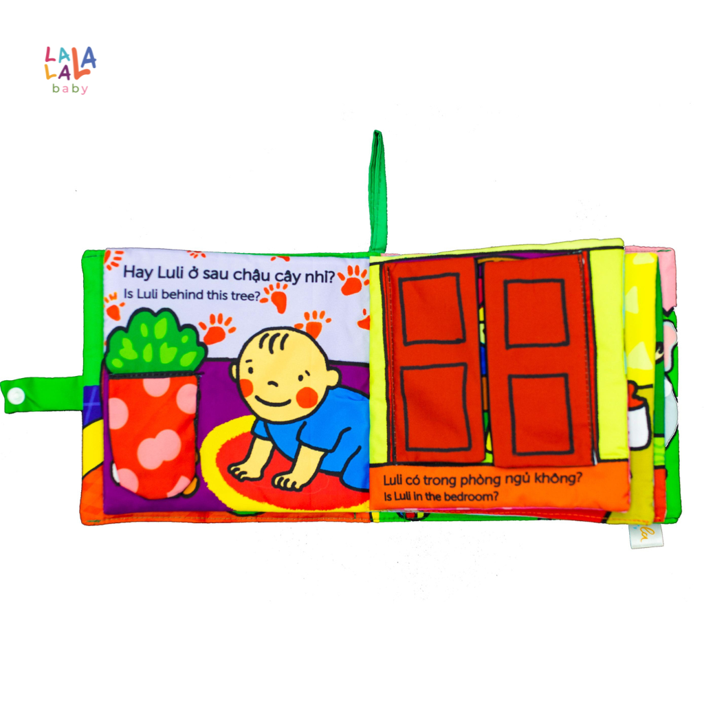 Sách vải đa tương tác Lalala Baby nhiều chủ đề, kích thước lớn 18x18cm