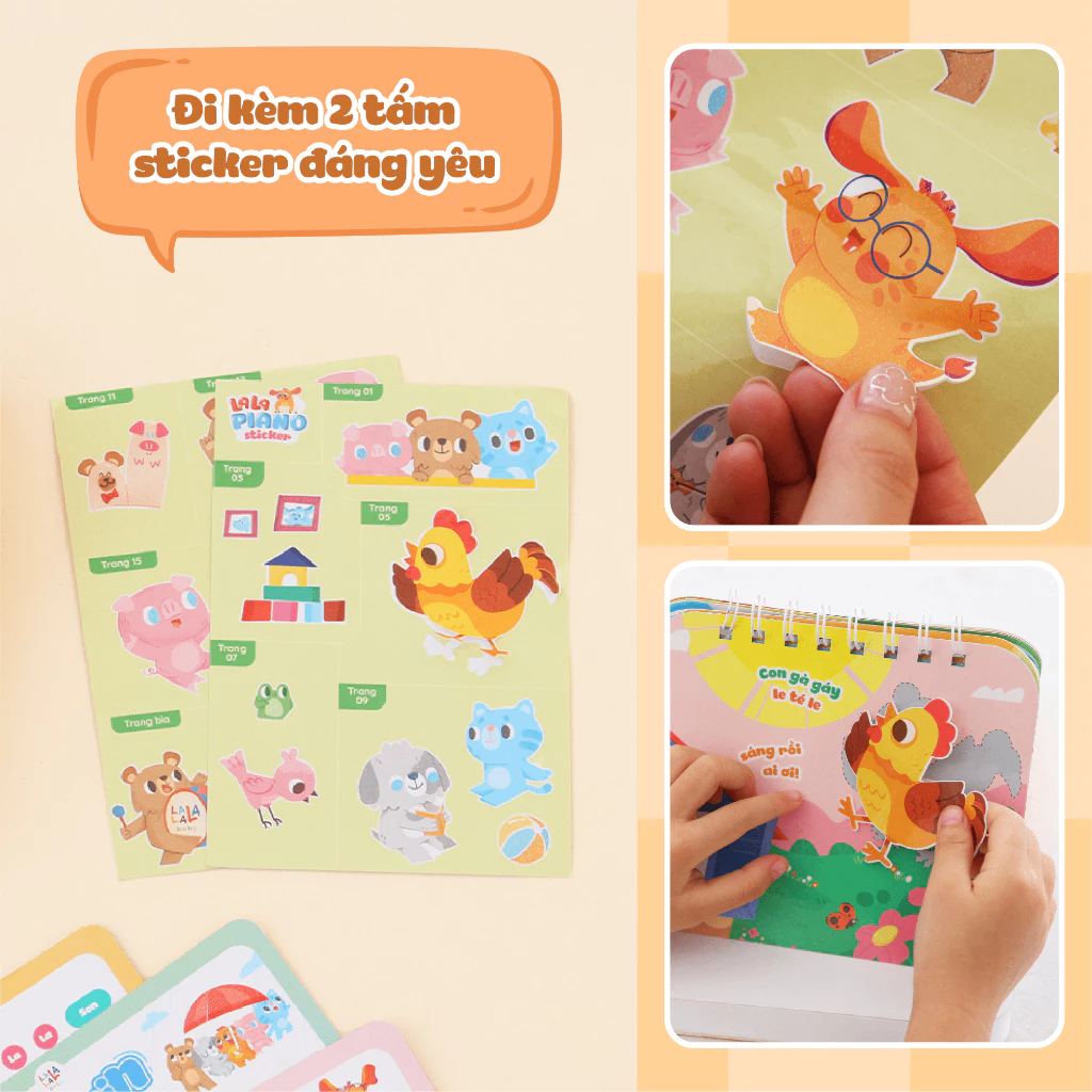 Đồ chơi âm nhạc sách đàn Lala piano