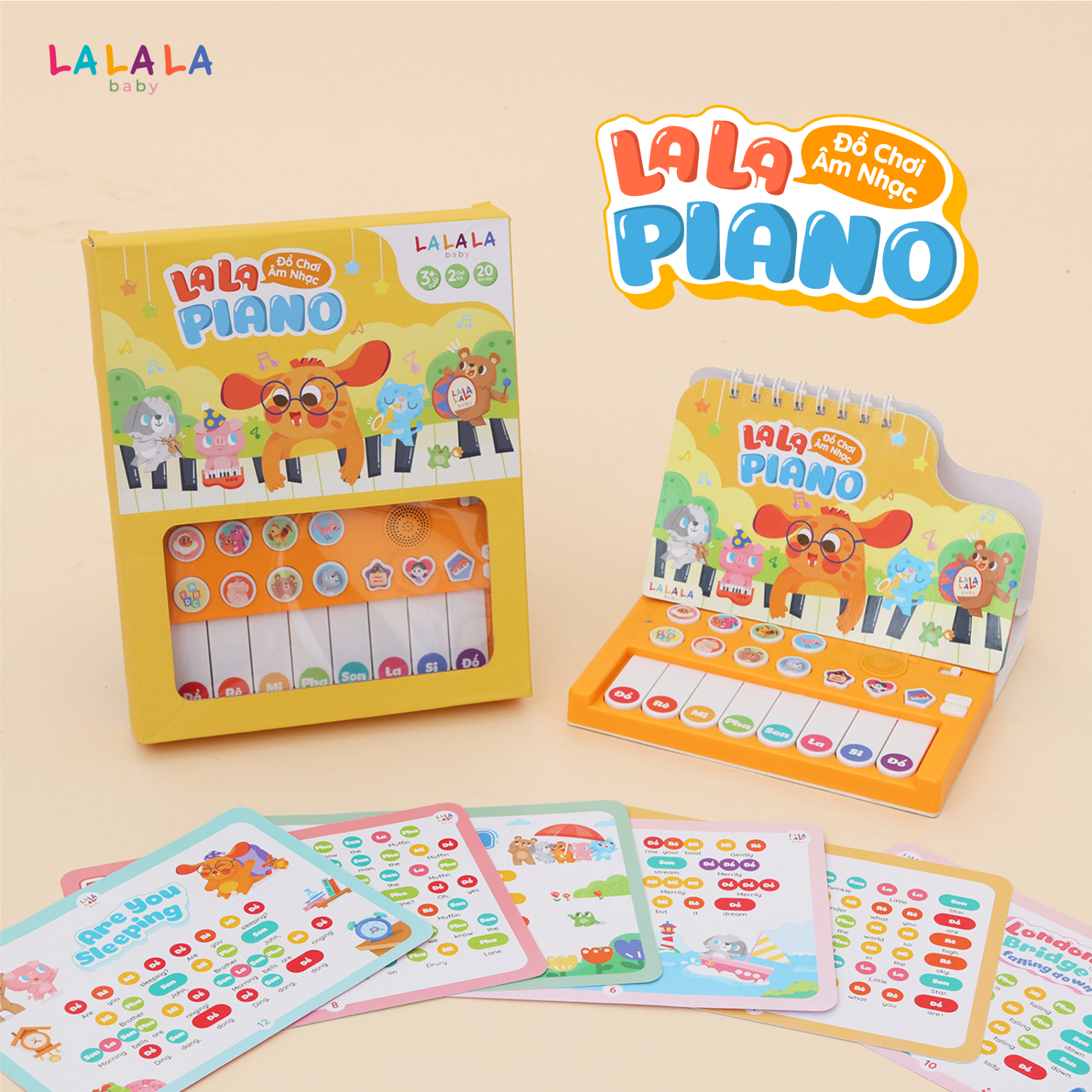 Đồ chơi âm nhạc sách đàn Lala piano