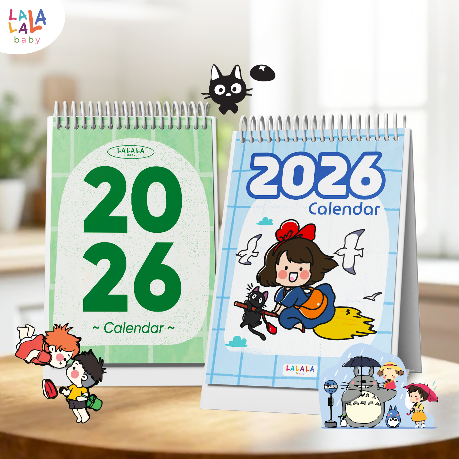 Lịch để bàn 2026 có lịch âm mini kèm ghi chú cute Calendar nhiều mẫu Lalala Baby