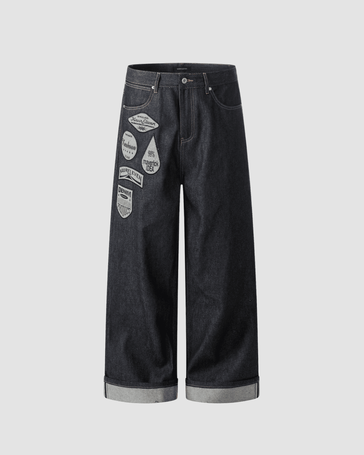 Selected Blue Patcher Wide Jeans