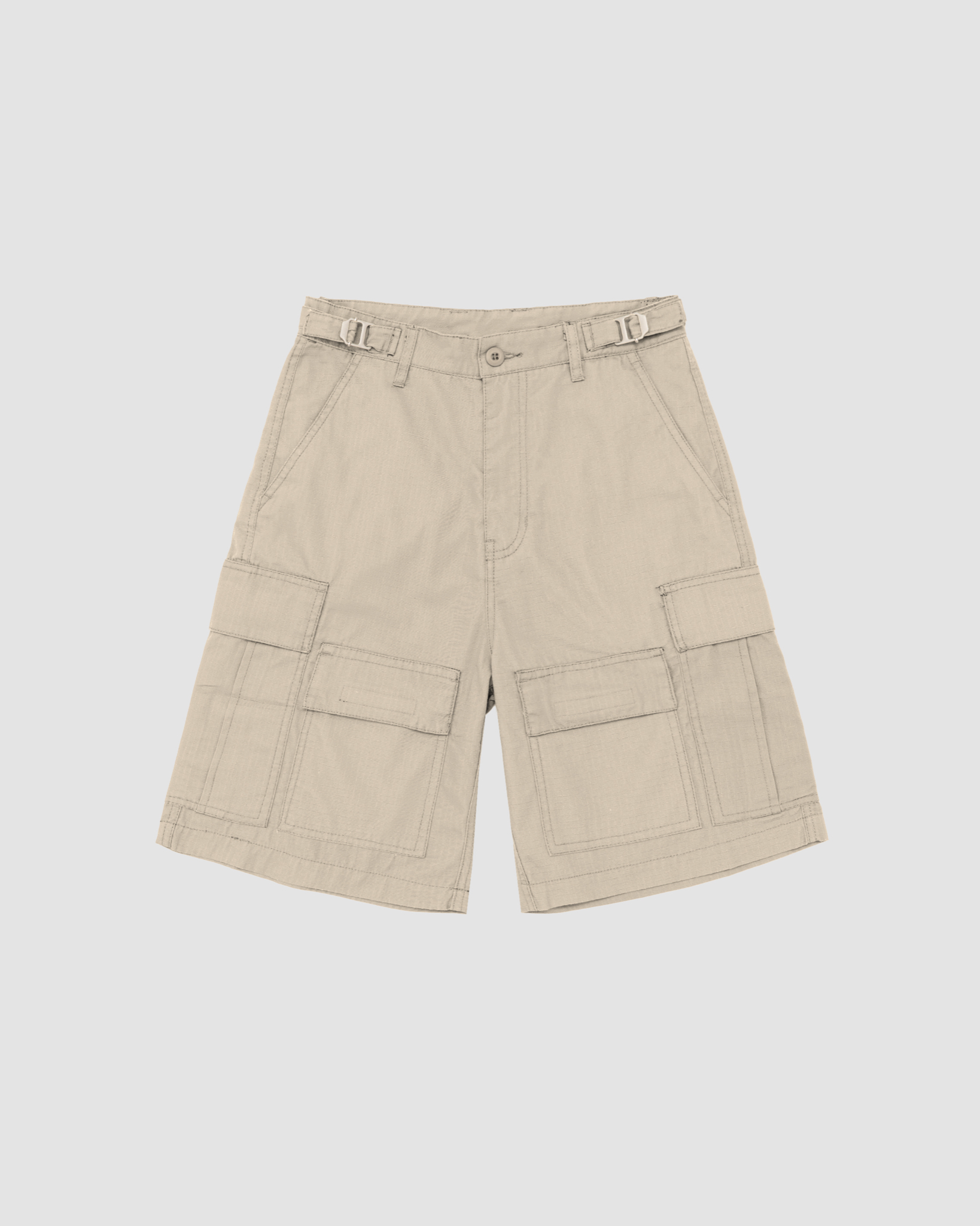 Selected Beige Miler Cargo Shorts