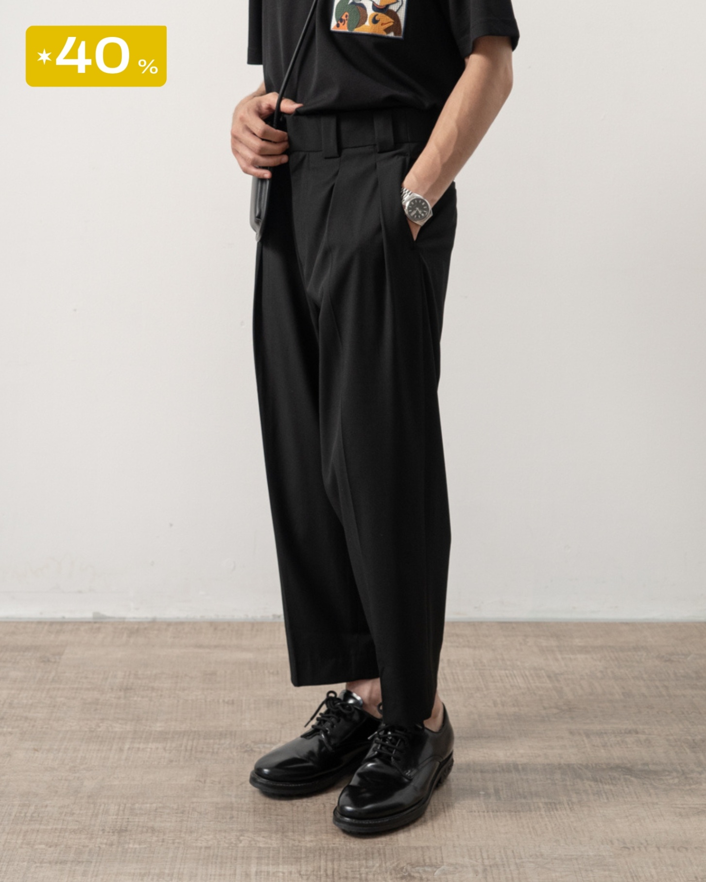 UNCLÉ Black Andre Remake Trousers