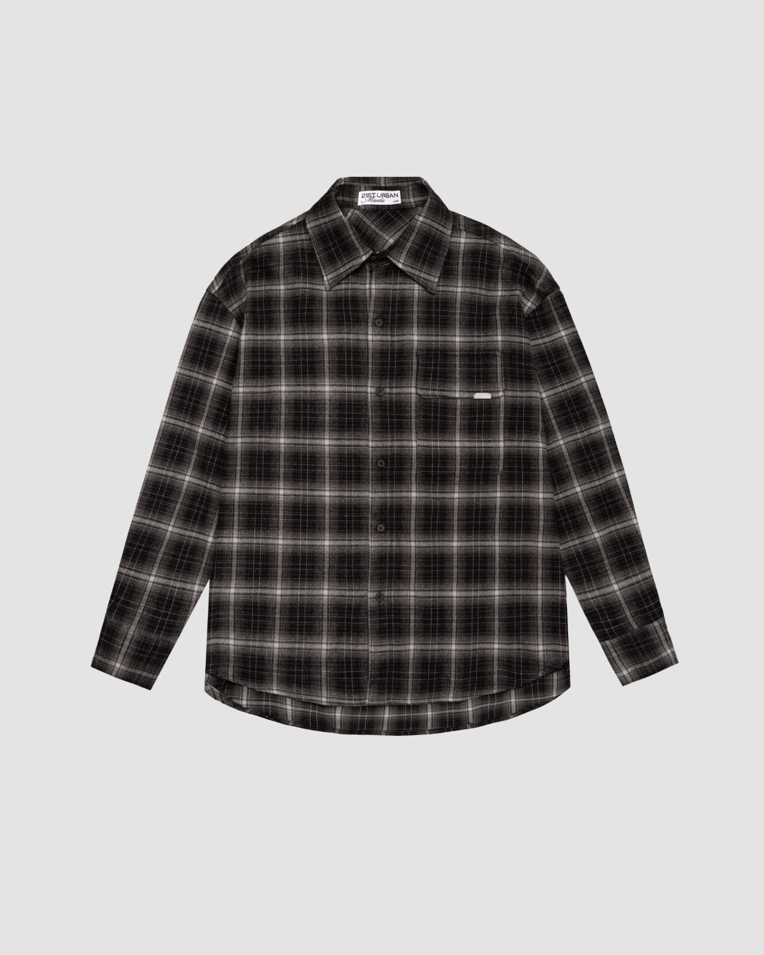 21ST URBAN Black Dupont Flannel Shirt