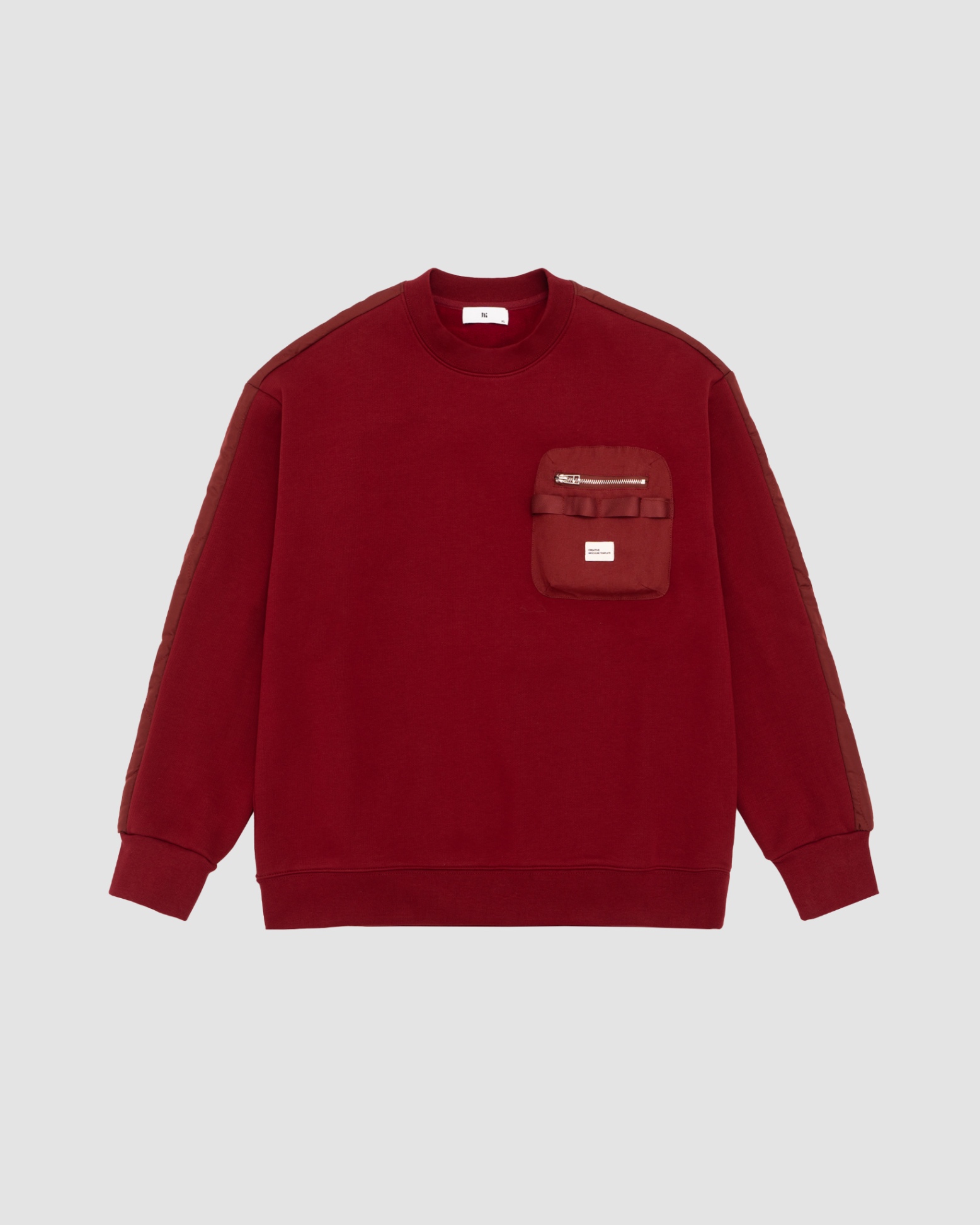 KANONG B5338 Red Half-patched Sweatshirt