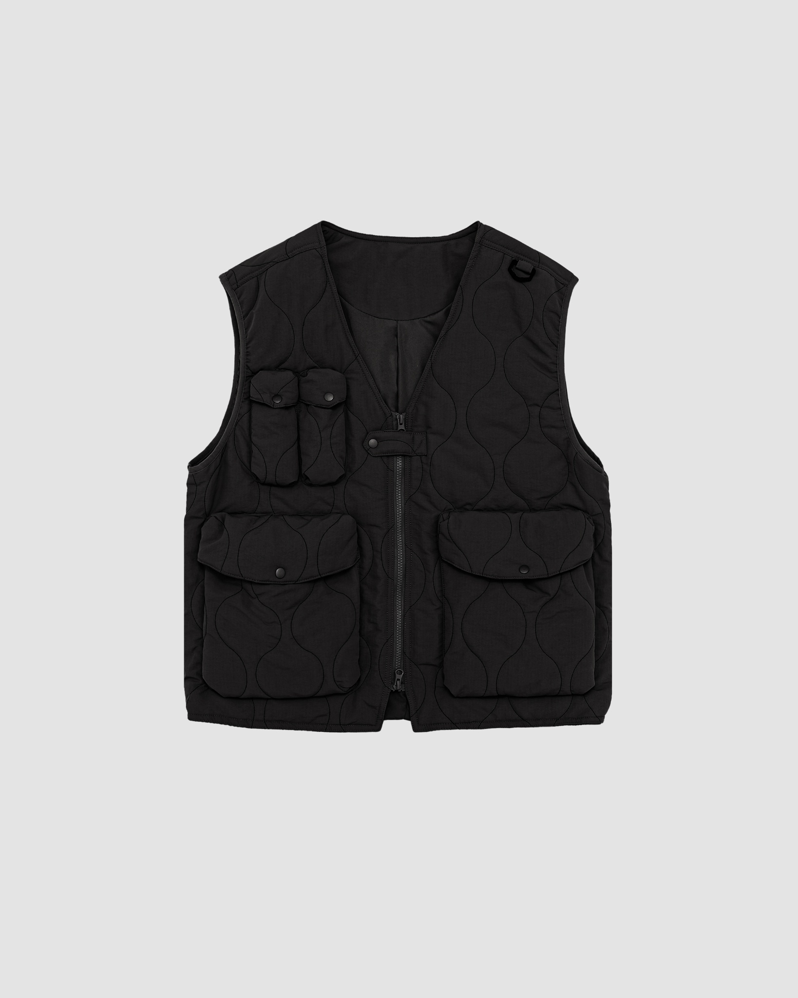 21HOPE&WISH 1391 Black Multi-pocket Vest