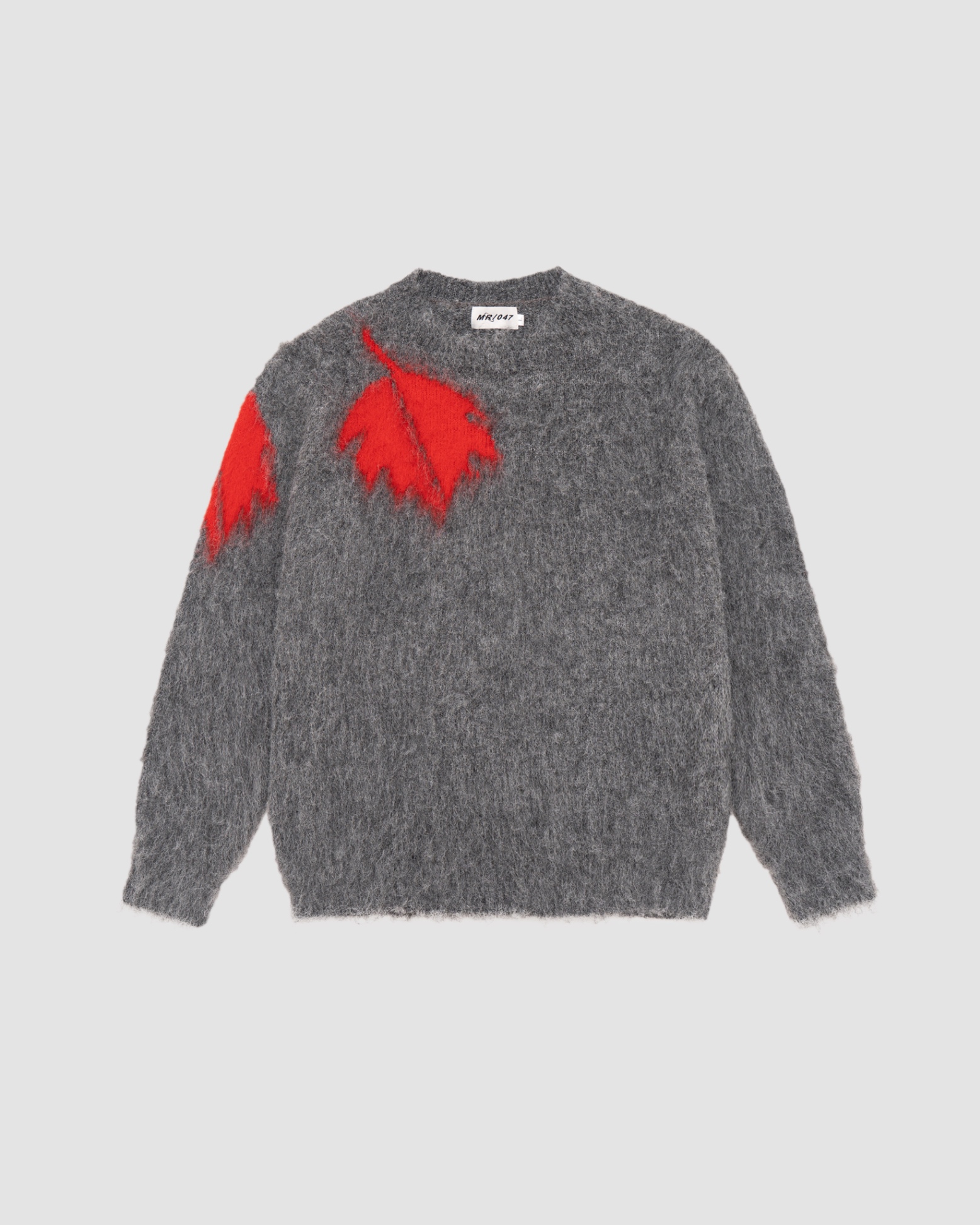 Selected Grey Leaves Crewneck