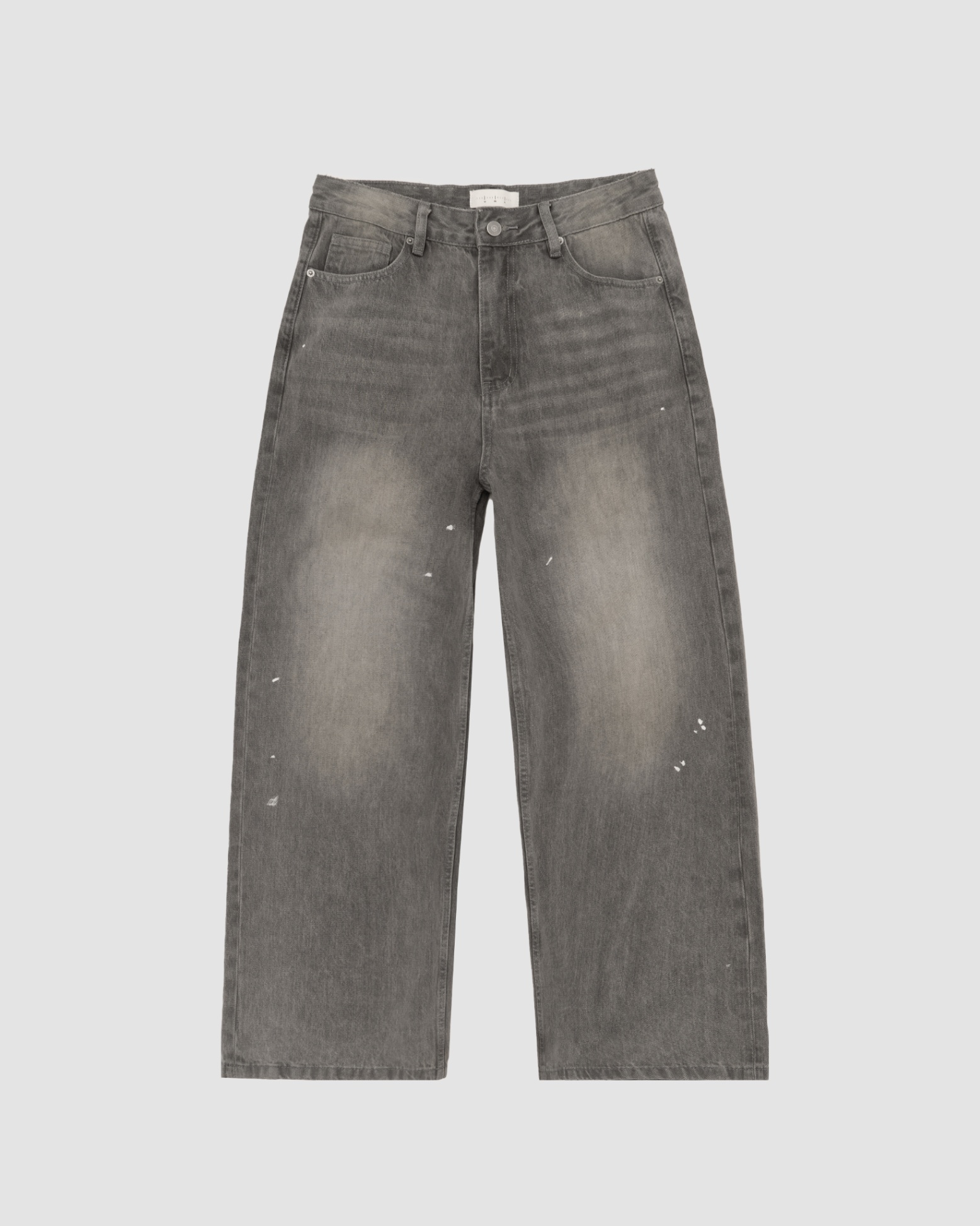 Selected Grey Painter Wide Jeans