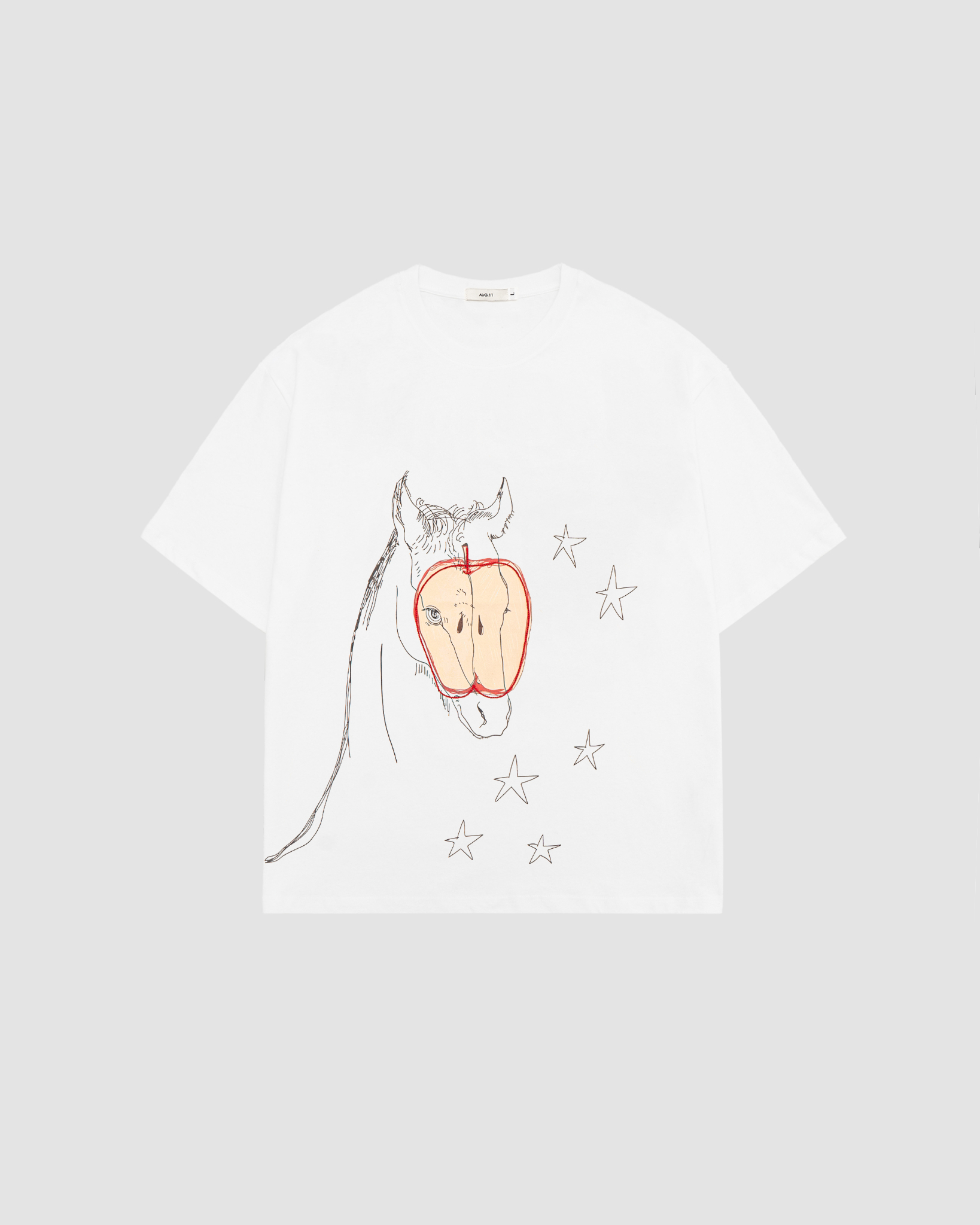 Selected White Apple Star T-shirt