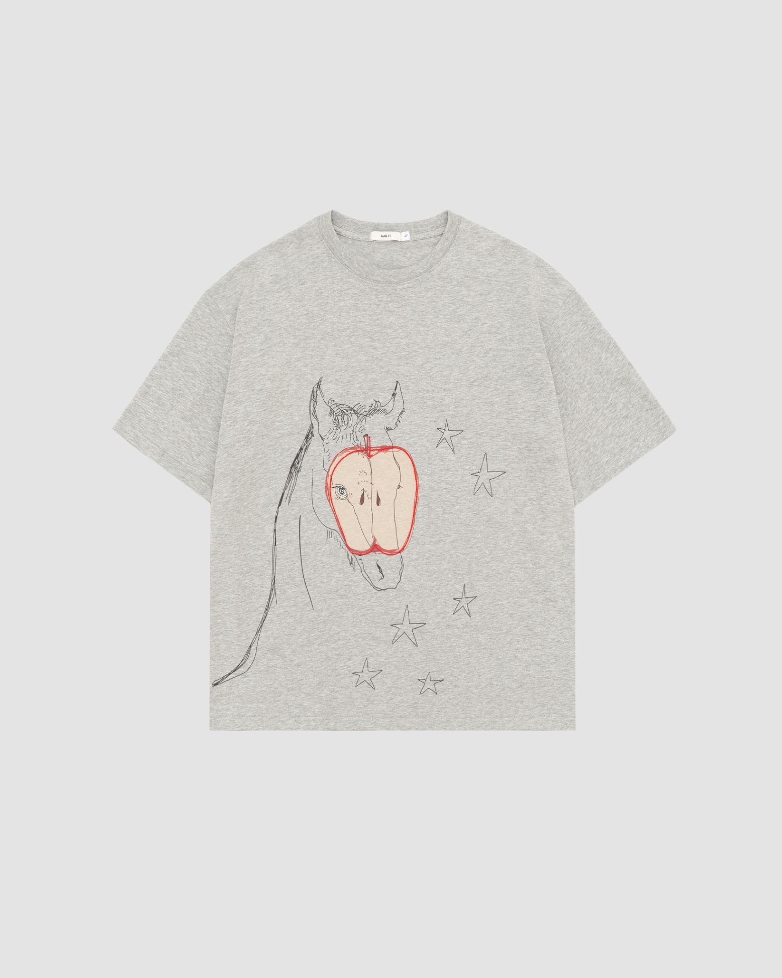 Selected Grey Apple Star T-shirt