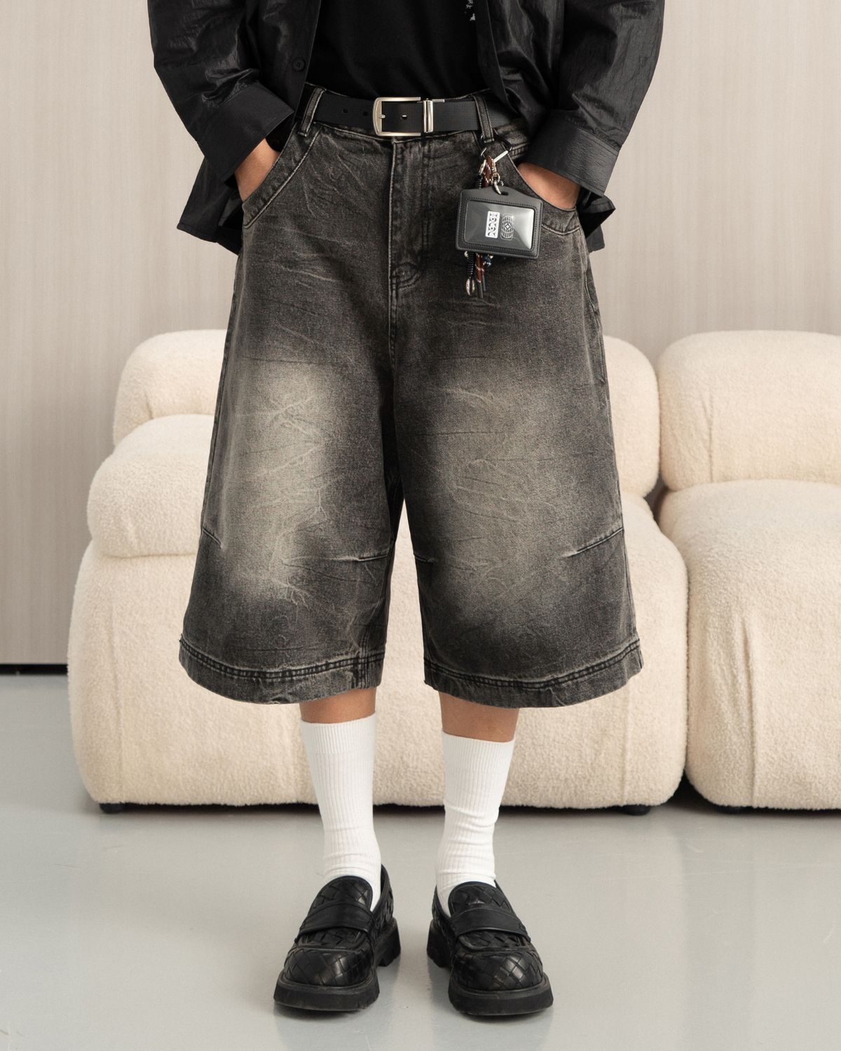 Selected Break Denim Shorts