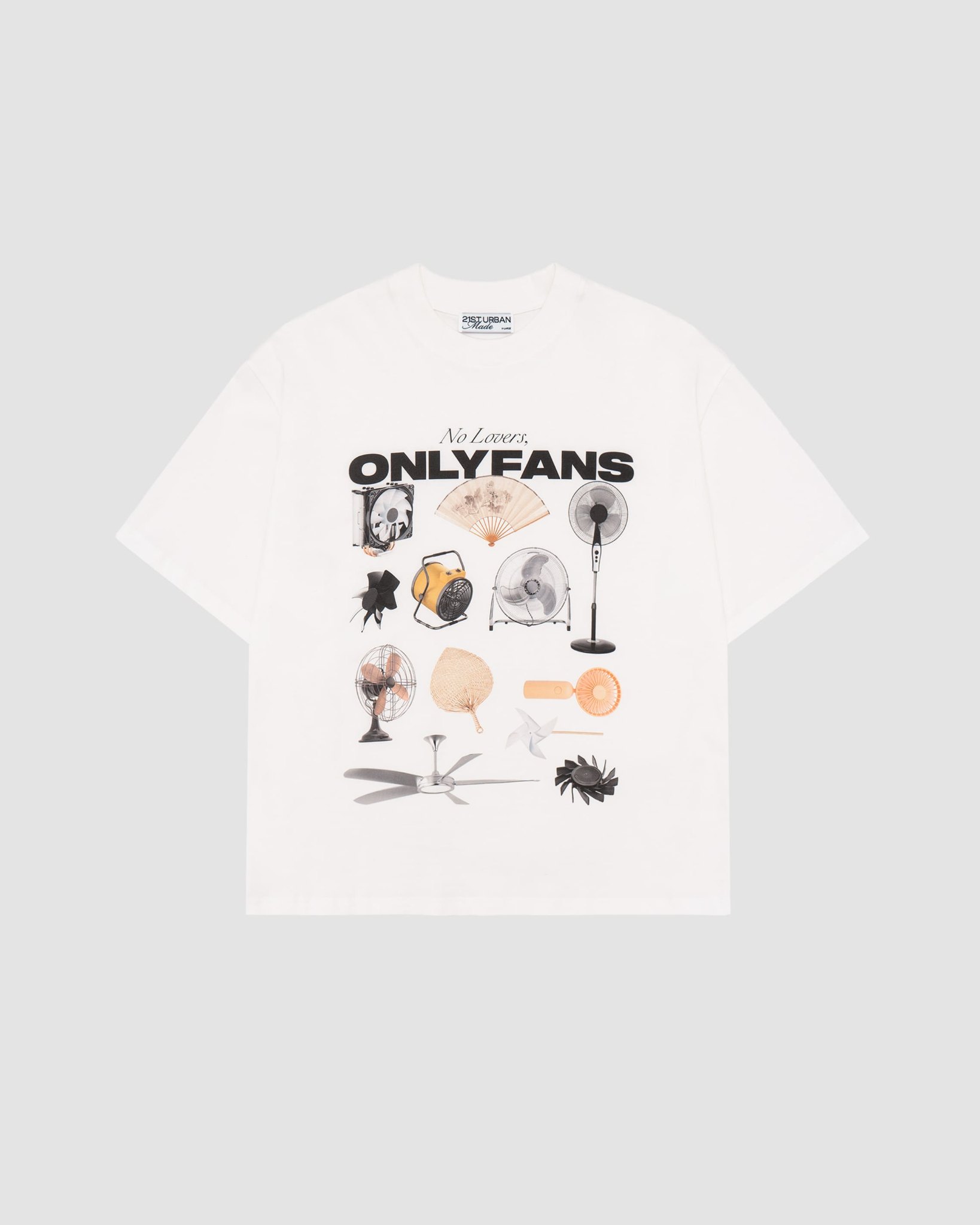 21ST URBAN White Only Fans T-shirt