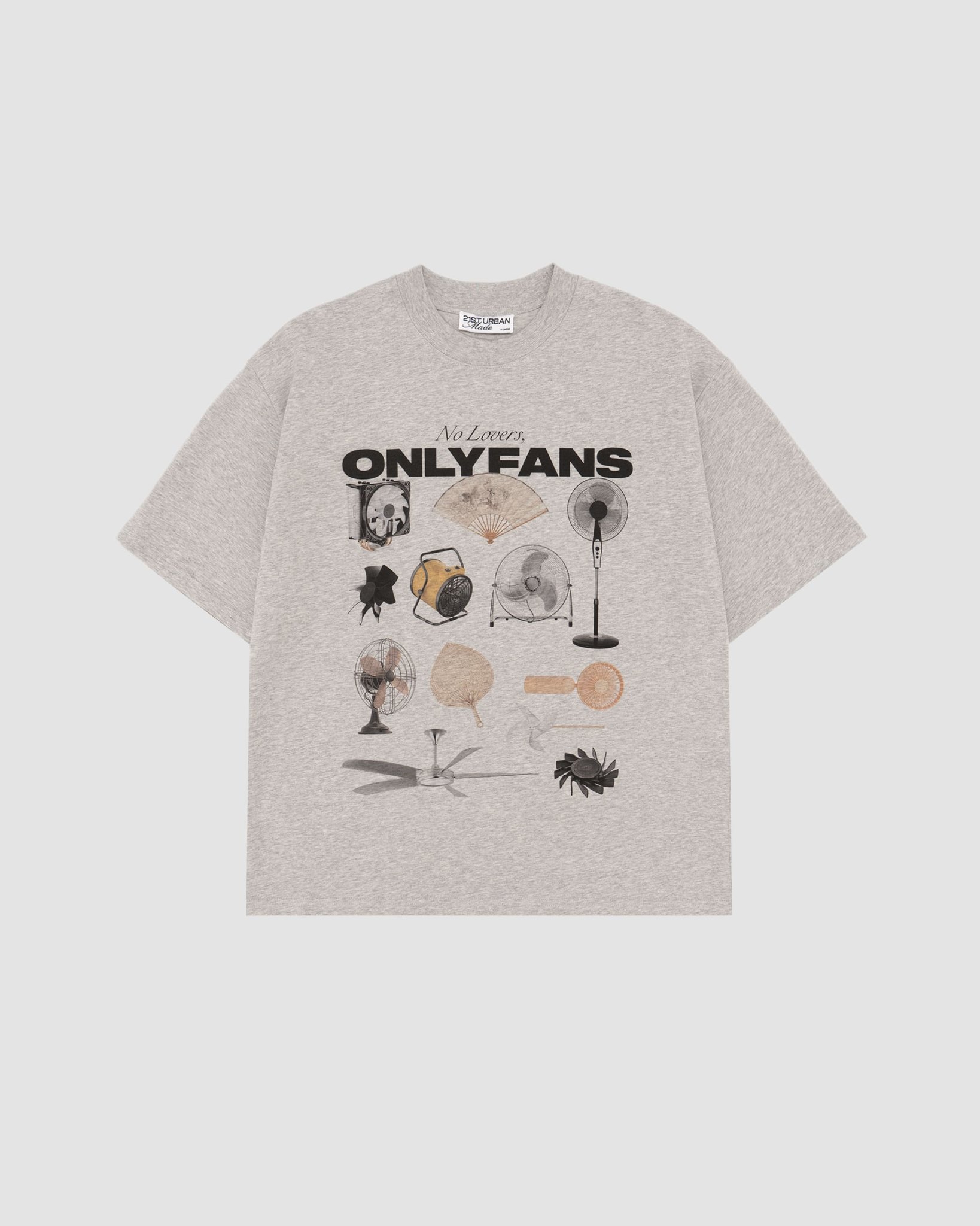 21ST URBAN Grey Only Fans T-shirt