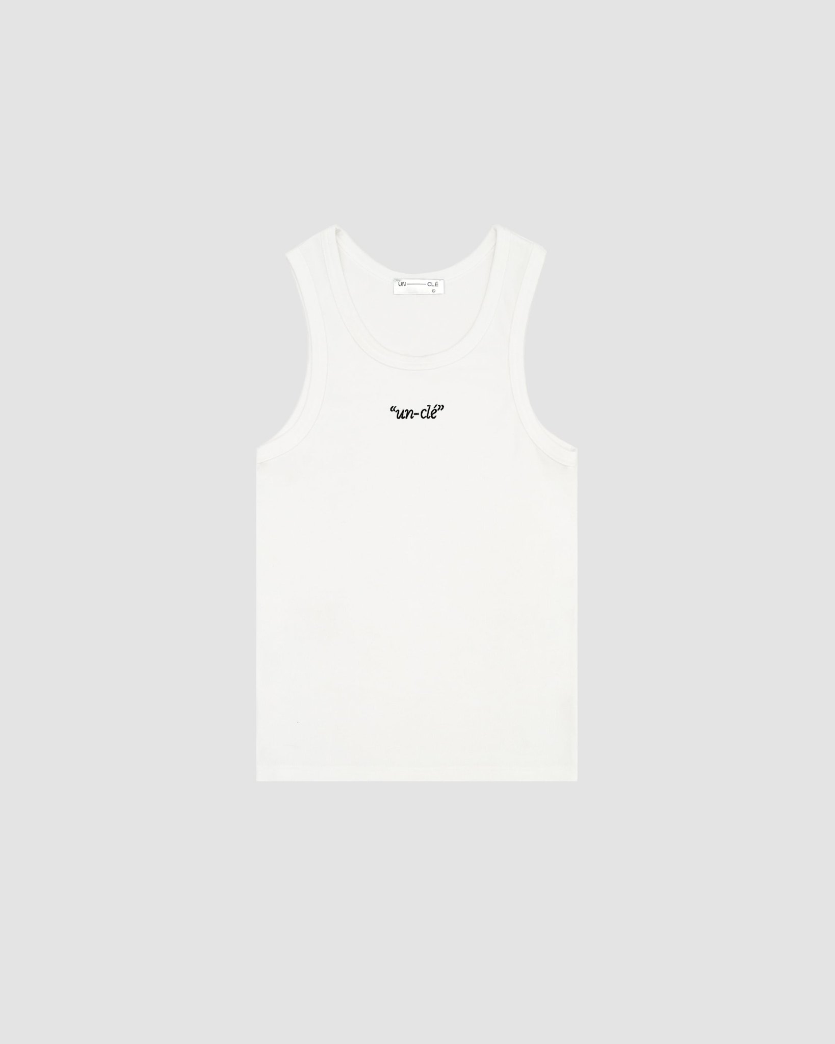 UNCLÉ White Blank Tanktop