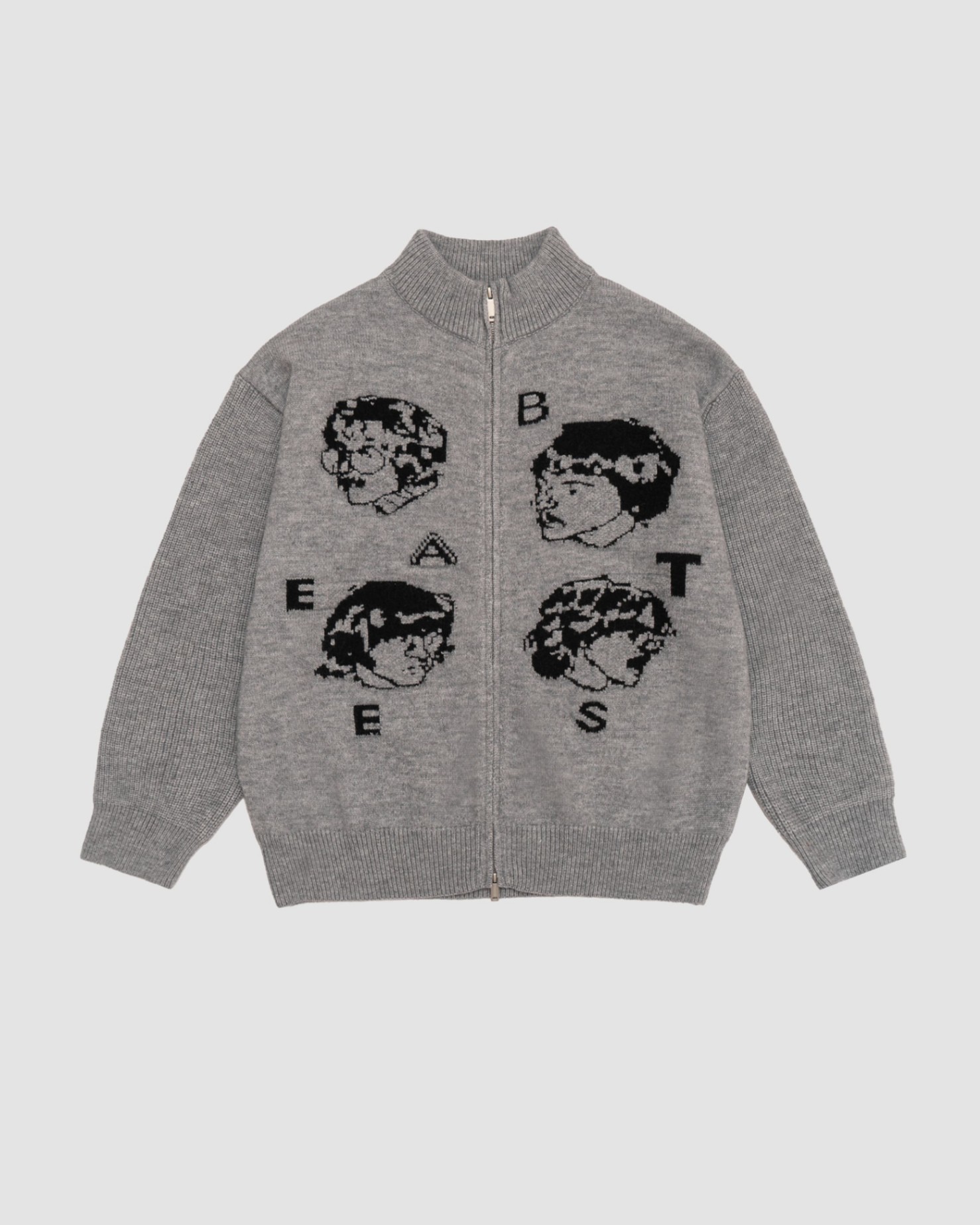 Selected Grey Beatles Knit Jacket
