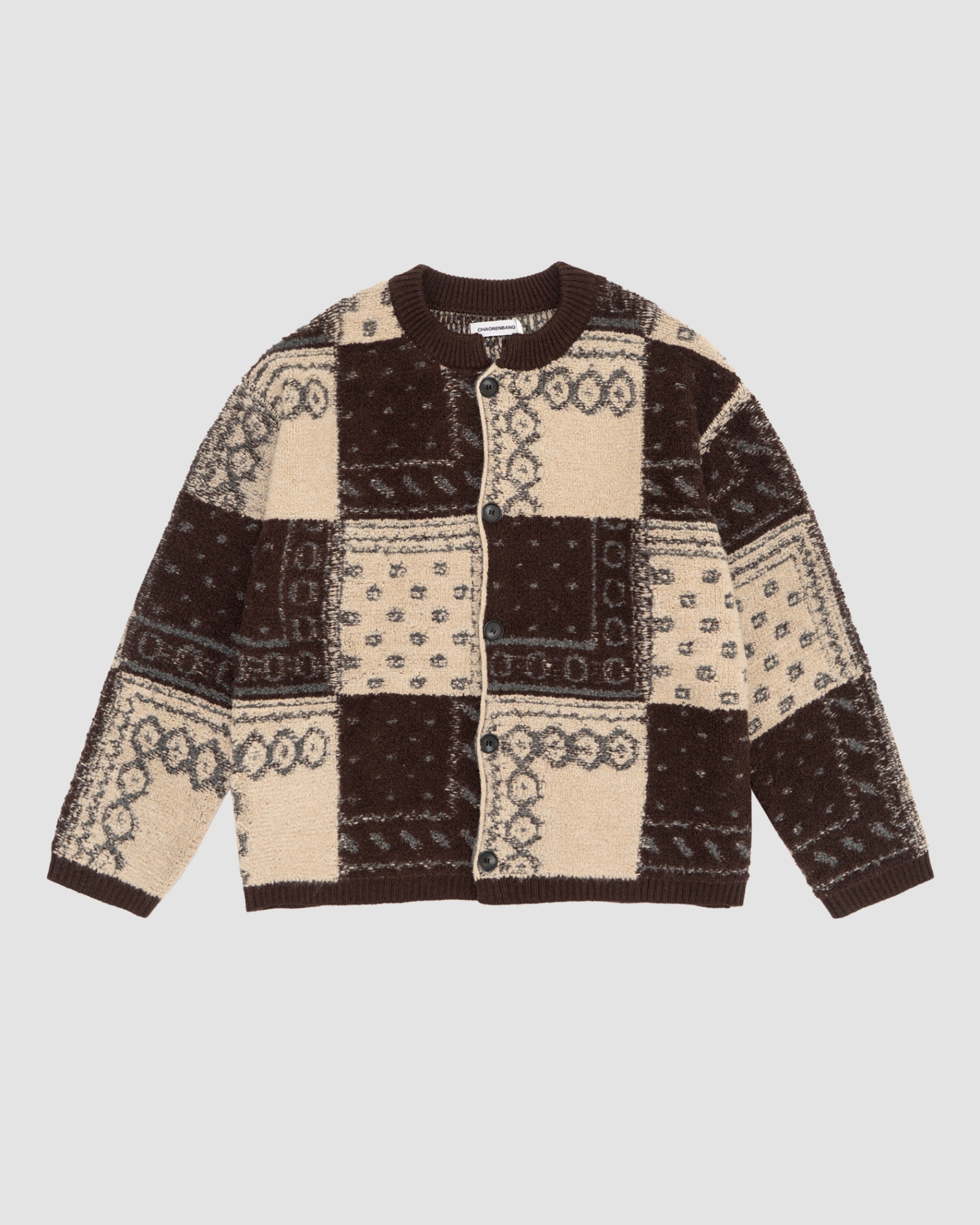 Selected Brown Craft Paisley Cardigan