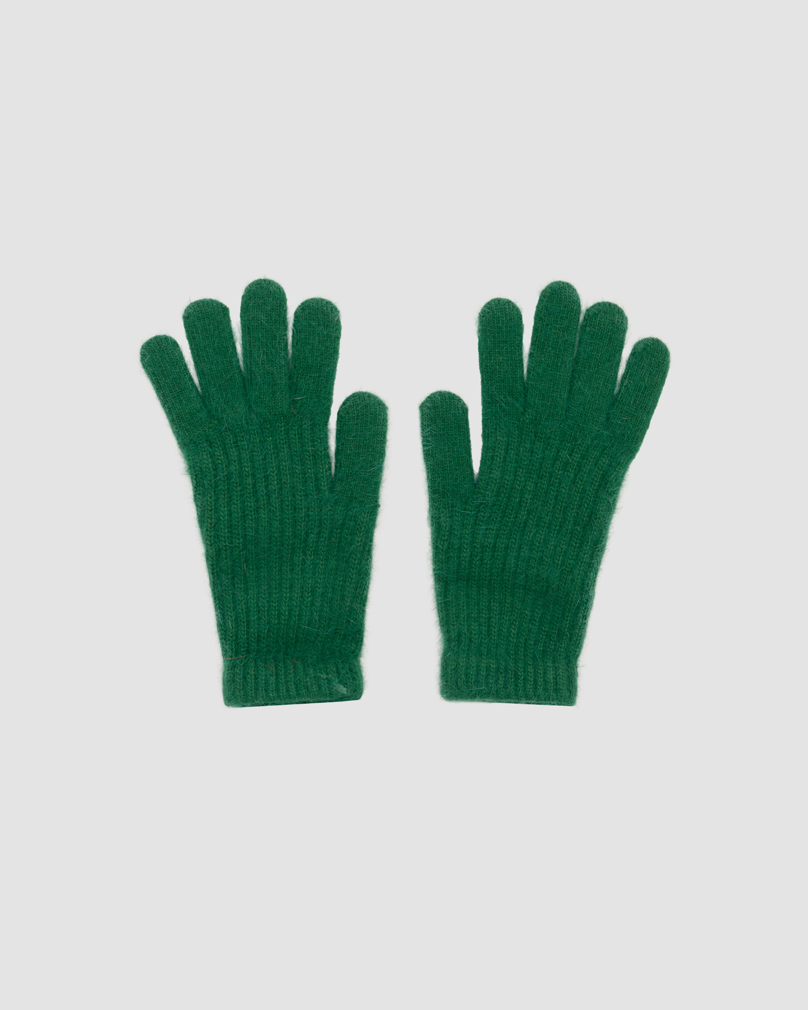 Selected Green Fur Gloves