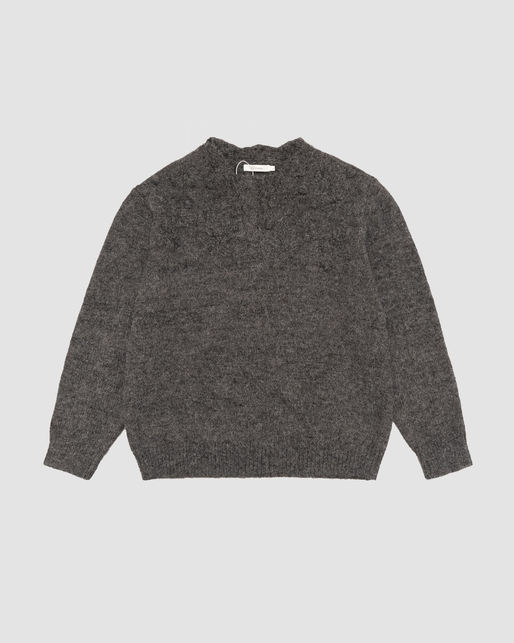 Selected Grey Fleurie Crewneck