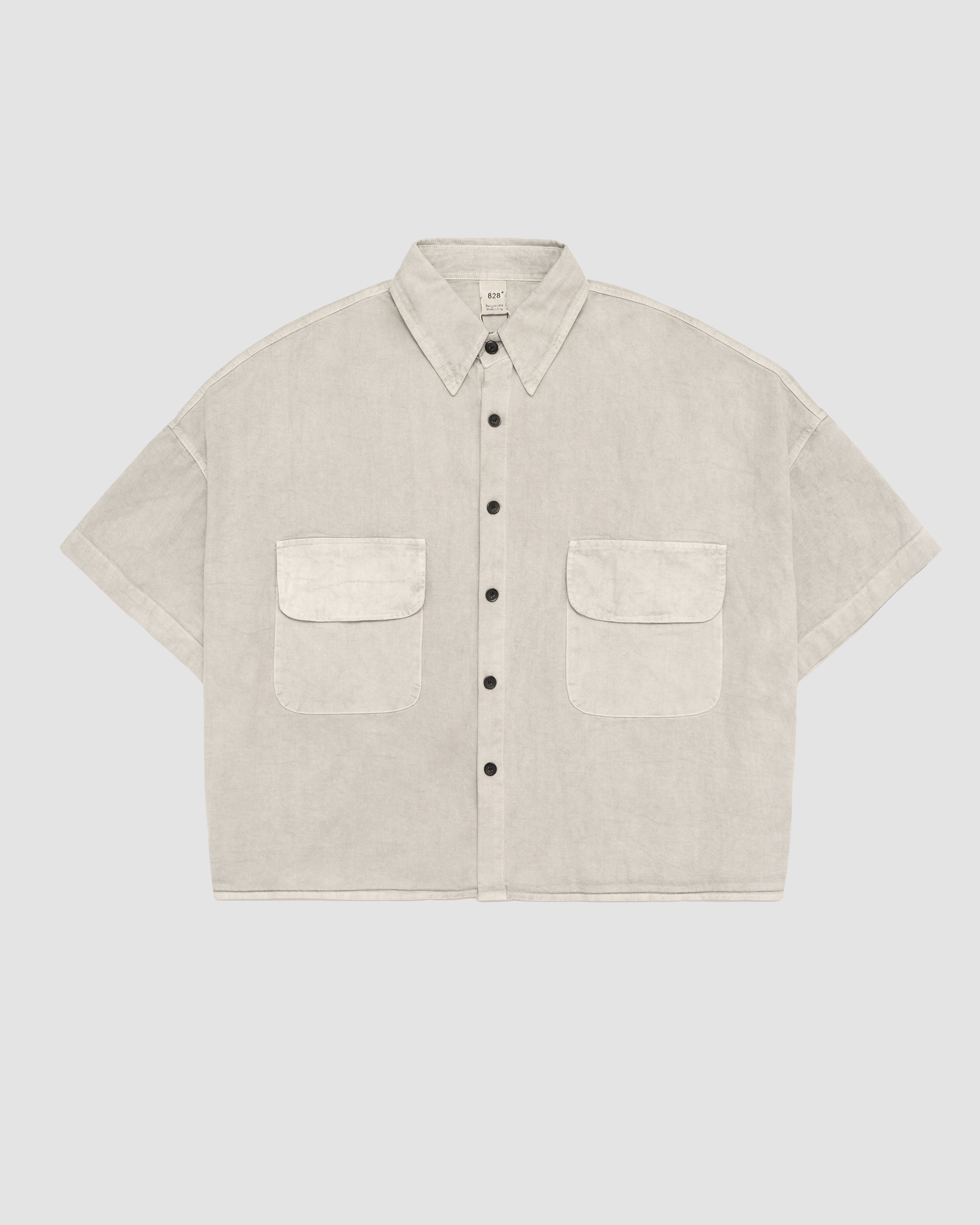 Selected Light Grey Dying Half Shirt