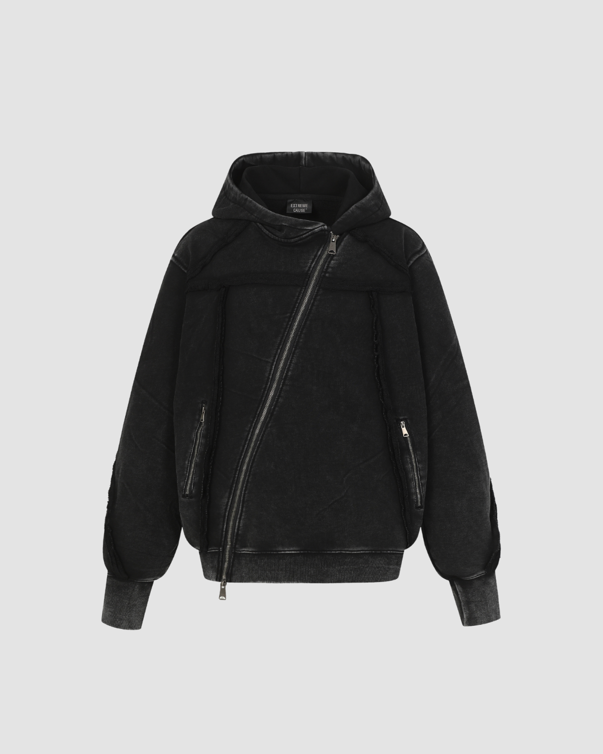 Selected Black Cross Patch Hoodie