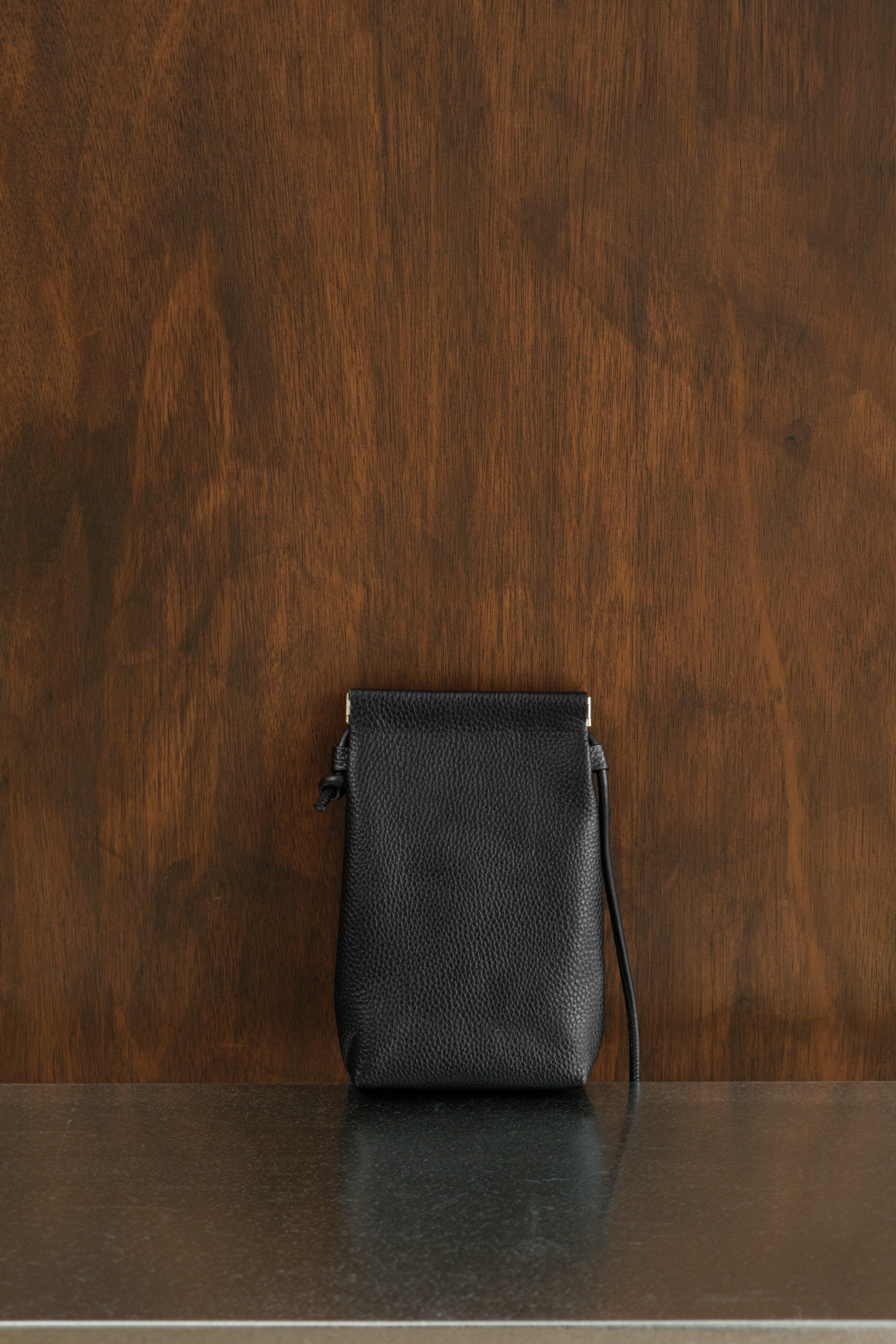 Selected Black Meca Phone Bag