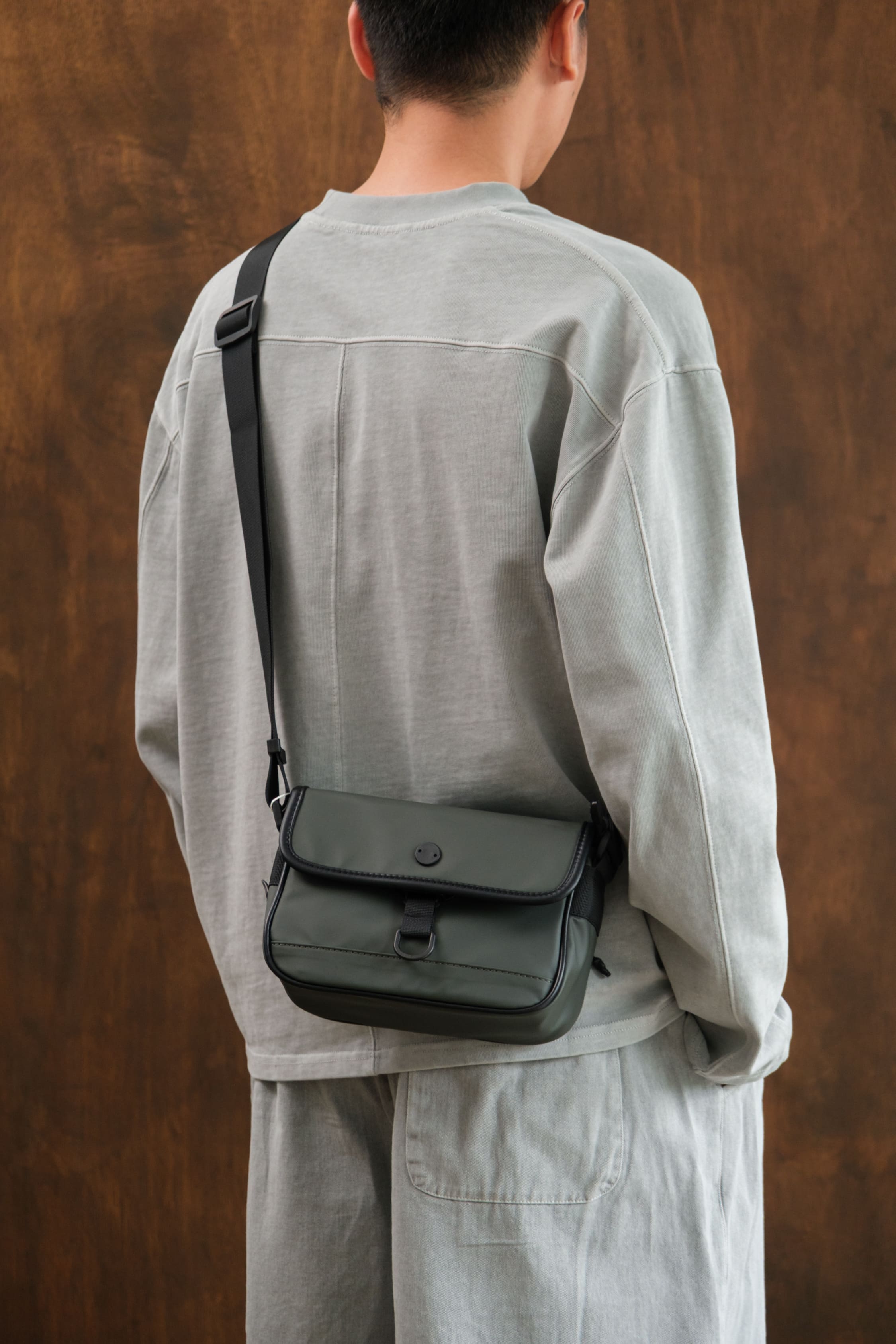 Selected Moss Green Cassette Bag