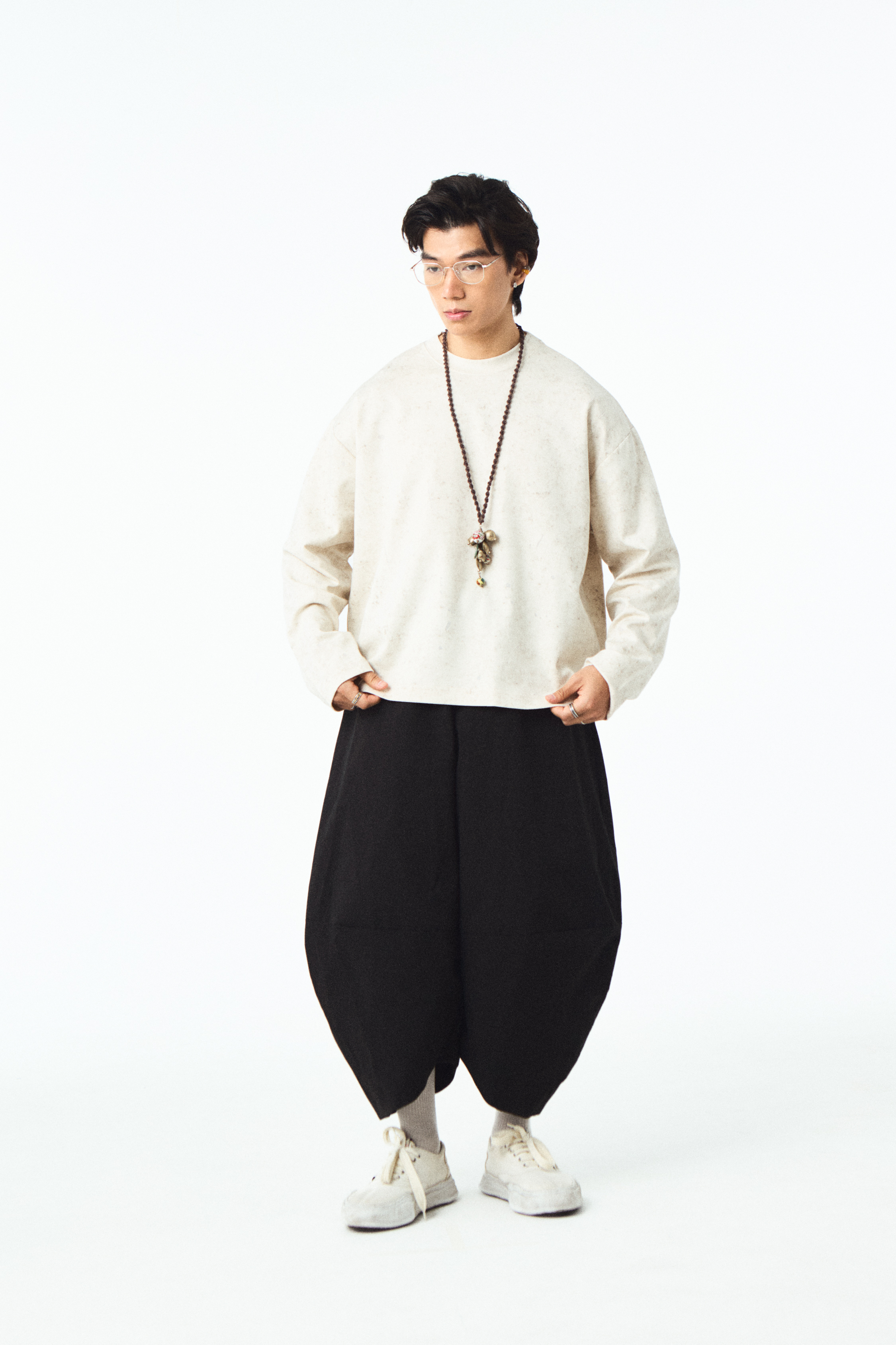 PAPA Black Barun Curves Pants