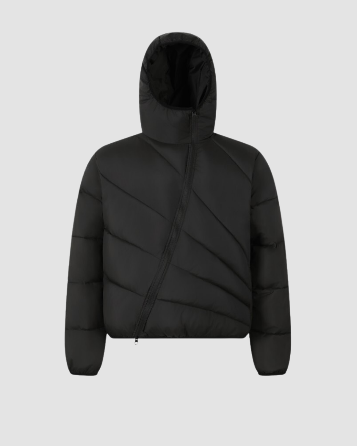 Selected Black Curved Padded Jacket