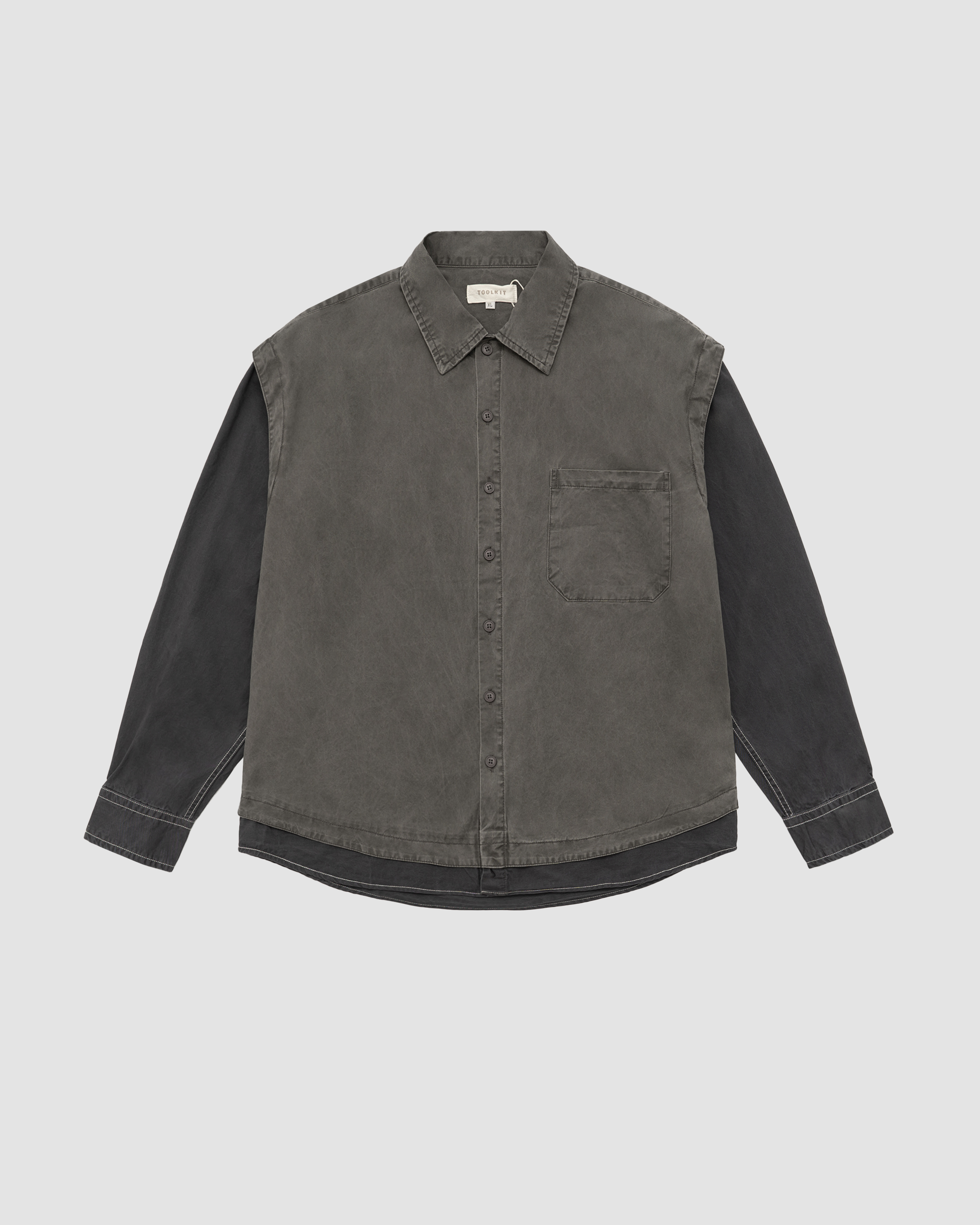 Selected Blue Patchwork Overshirt