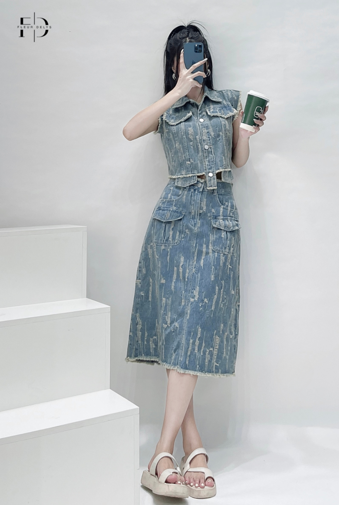 Chân Váy Dáng Dài Chữ A Lưng Cao Basic Hàn Quốc Cực Cute By.Camcam - Chân  váy | ThờiTrangNữ.vn