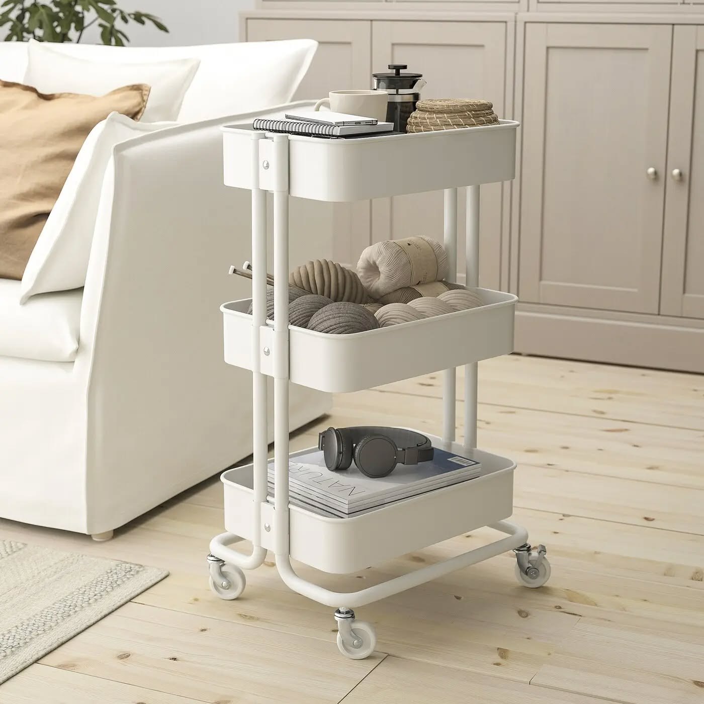 Xe đẩy RÅSKOG trắng