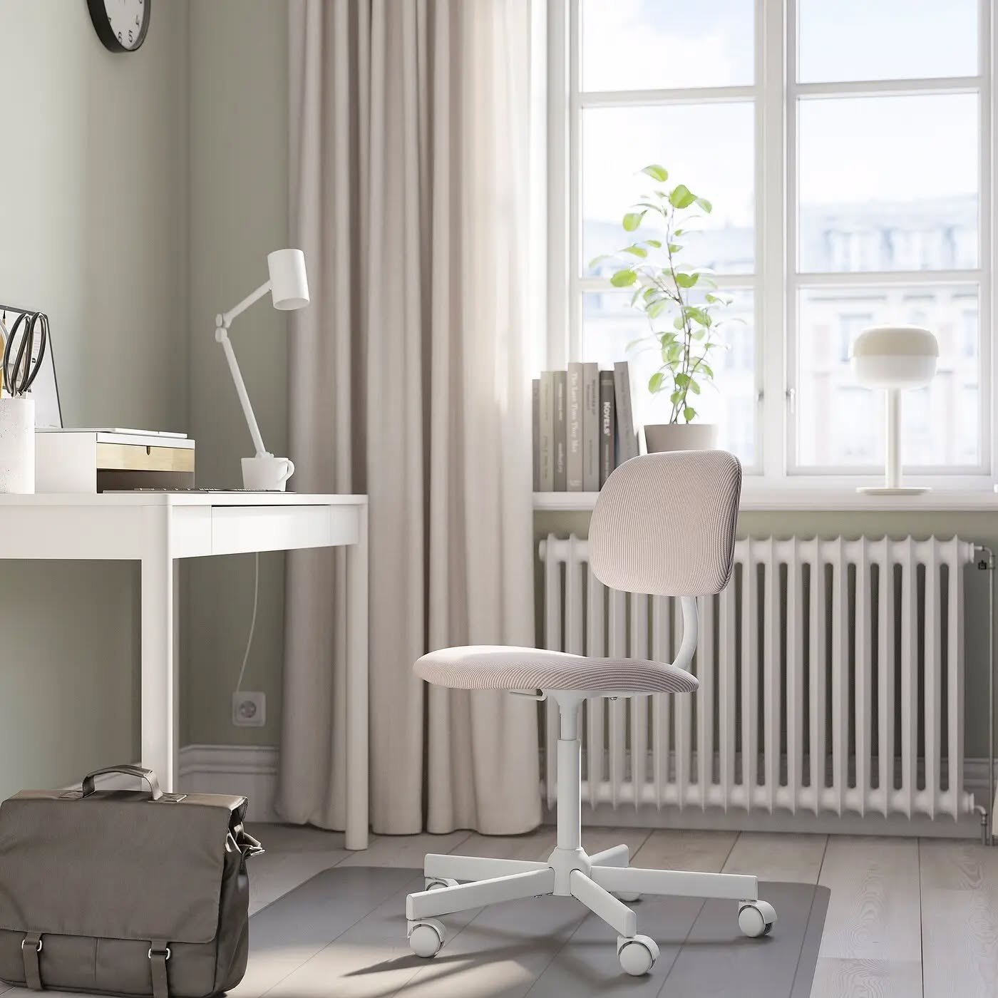 Ghế BLECKBERGET trắng cam nâu