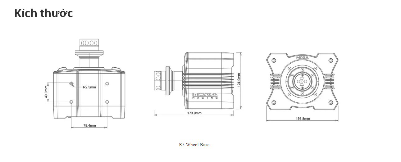 Bộ Vô Lăng Đua Xe Moza R5 Bundle 8