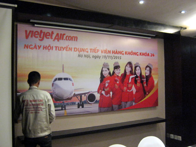 Backdrop hội nghị VietjetAir