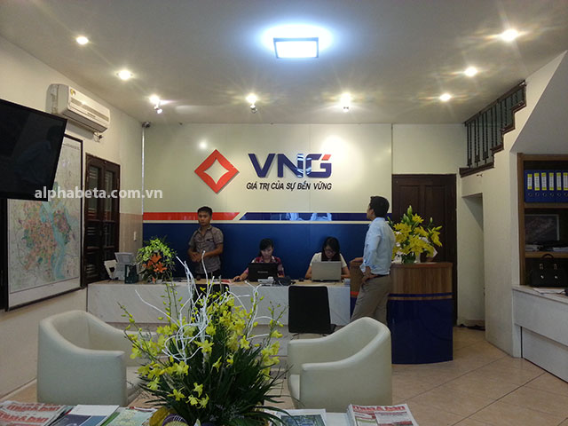 Biển đèn LED chữ nổi bất động sản VNG