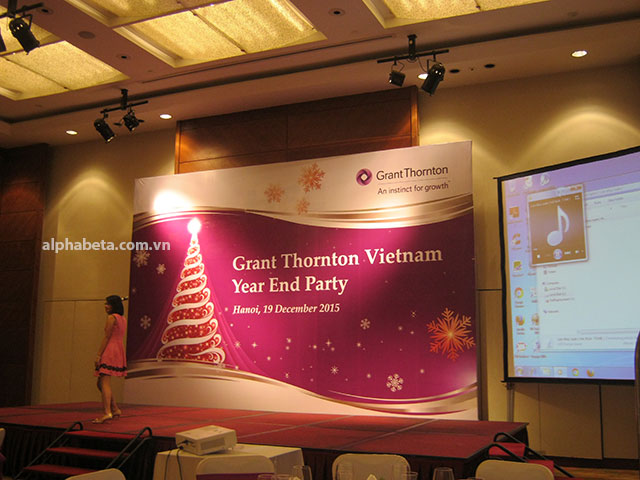 Backdrop hội nghị tại khách sạn Crown