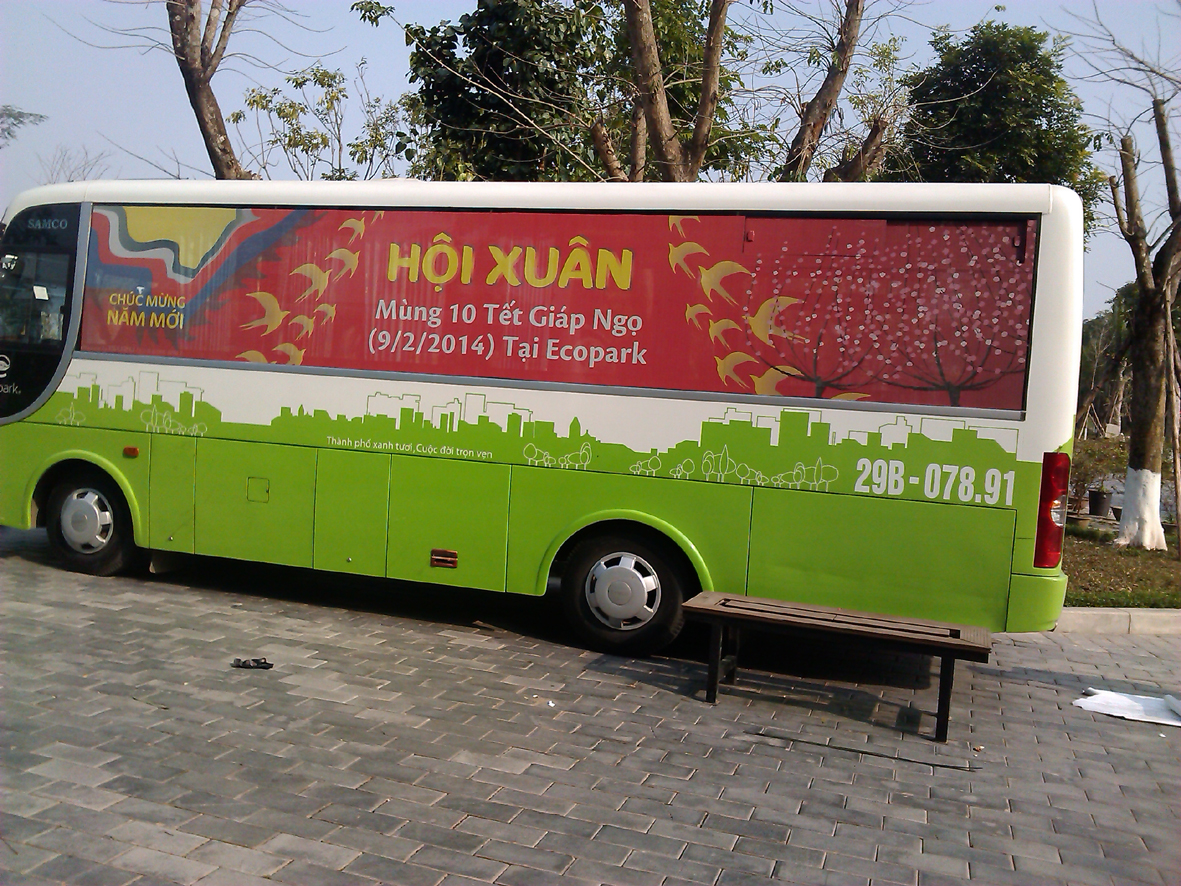 Đề can lưới - Decal dán xe bus