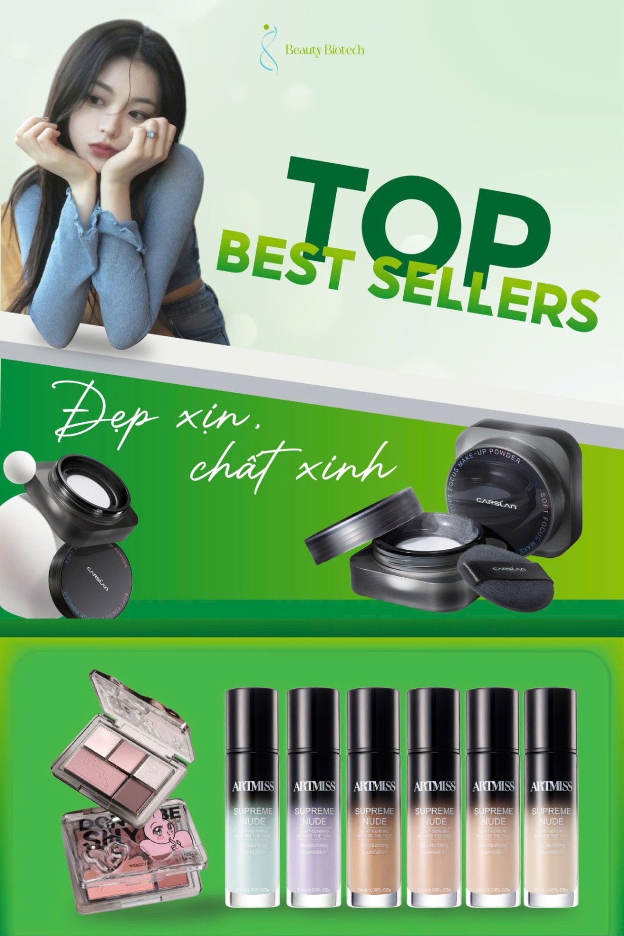 Top mỹ phẩm best seller đẹp xinh chất xinh tại Beauty Biotech